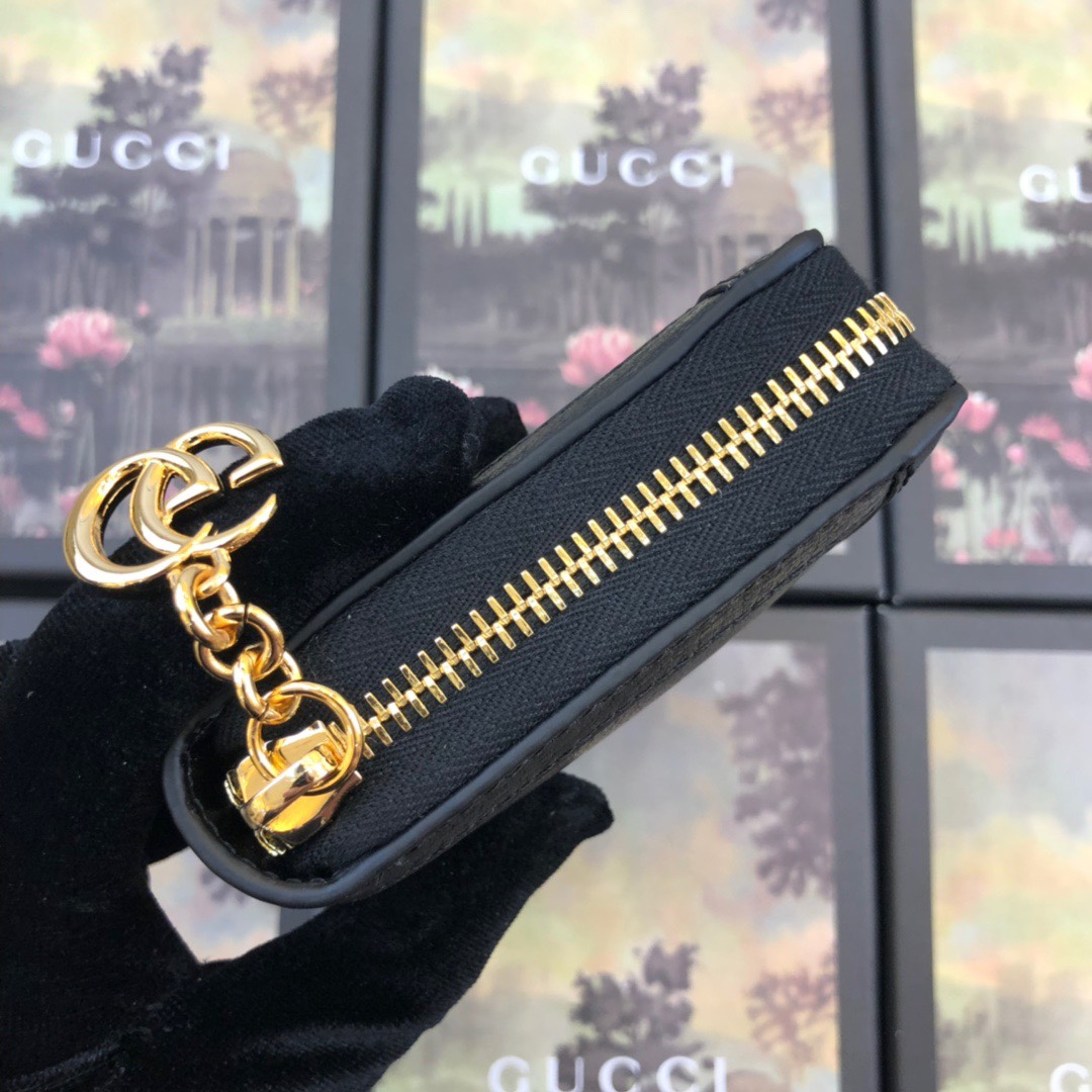 Replica Gucci Ophidia Zip Around Wallet Black/White1:1High-quality replica