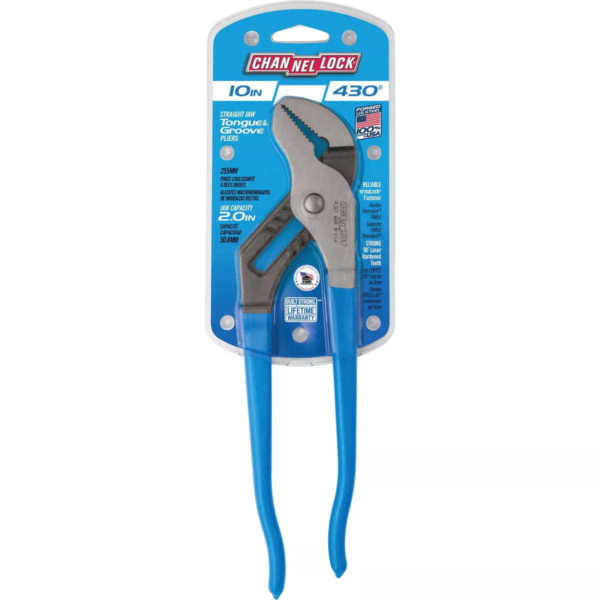 Channellock 10 In. Straight Jaw Groove Joint Pliers