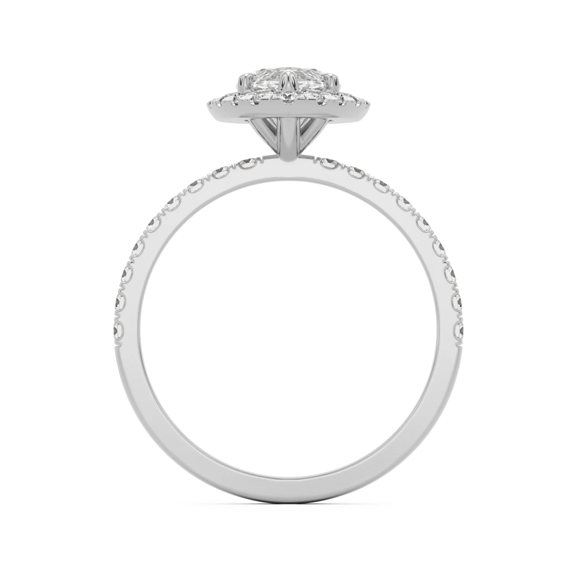 The Marquise Halo Pavé