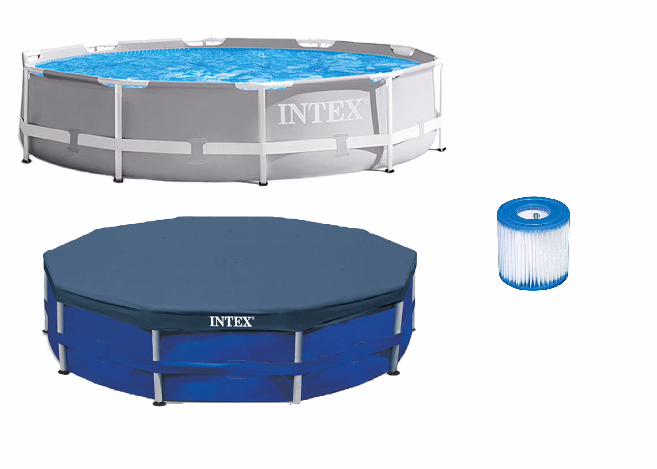 Intex 26719EH 14ft x 42in Prism Frame Above Ground Swimming Pool with Pump - Image 9