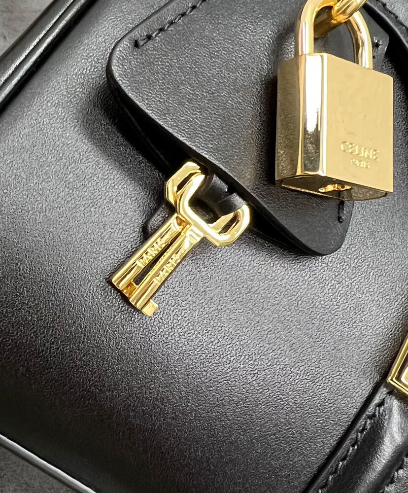 Celine Mini 16 In Natural Calfskin Black1:1High-quality replica