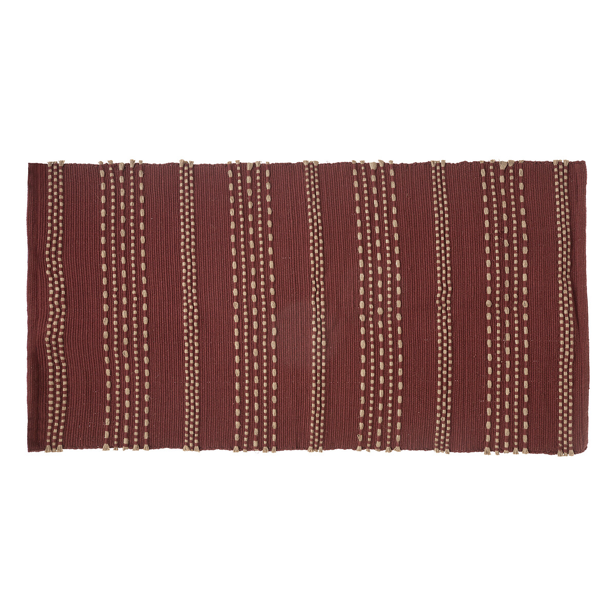 Rug "Bota", cotton and jute Terracotta pink, 70x140 cm