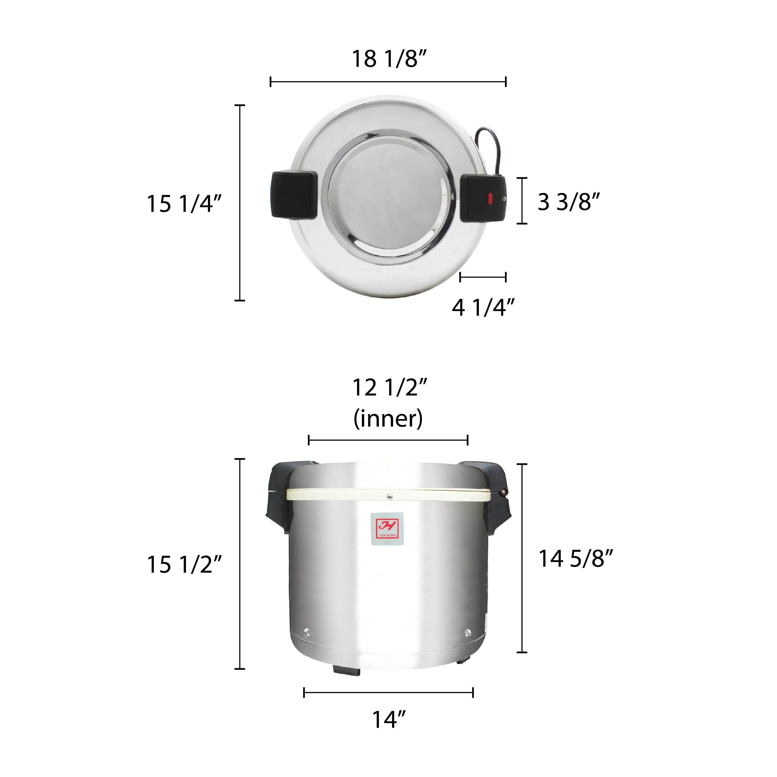 Excellante Stainless steel 50 cup/ 100 bowls electric commercial rice warmer (not a rice cooker), comes in each