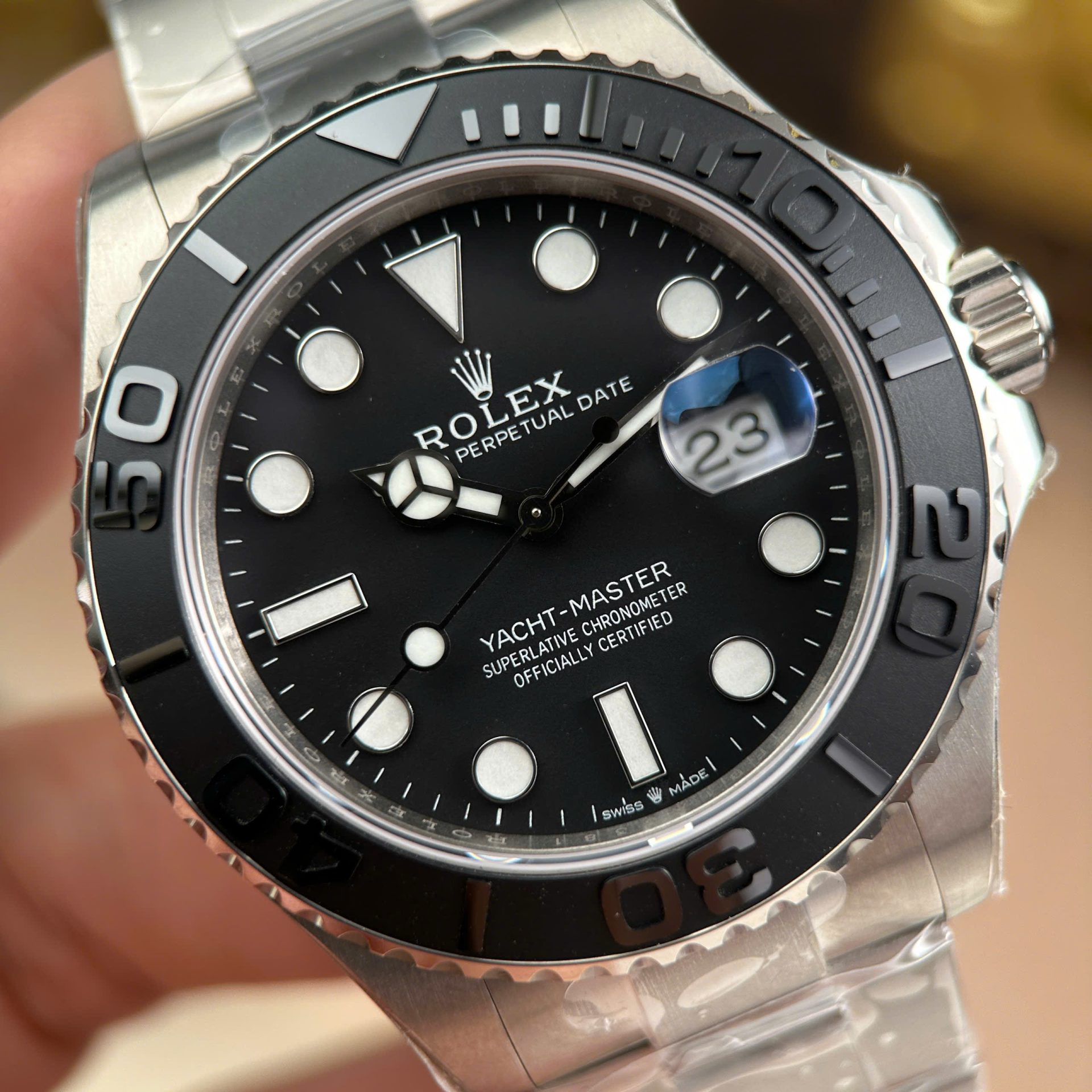 Rolex Yacht-Master Titanium 226627 Replica Watches Black Dial Automatic Movement VS Factory 42mm - Elite Watch Atelier
