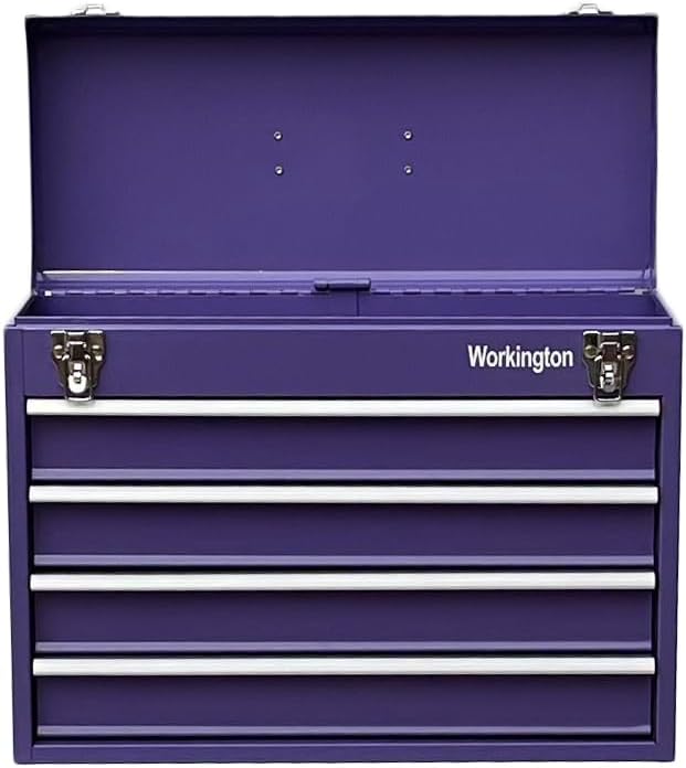 Workington Portable Metal Tool Chest with 4 Drawers, 20