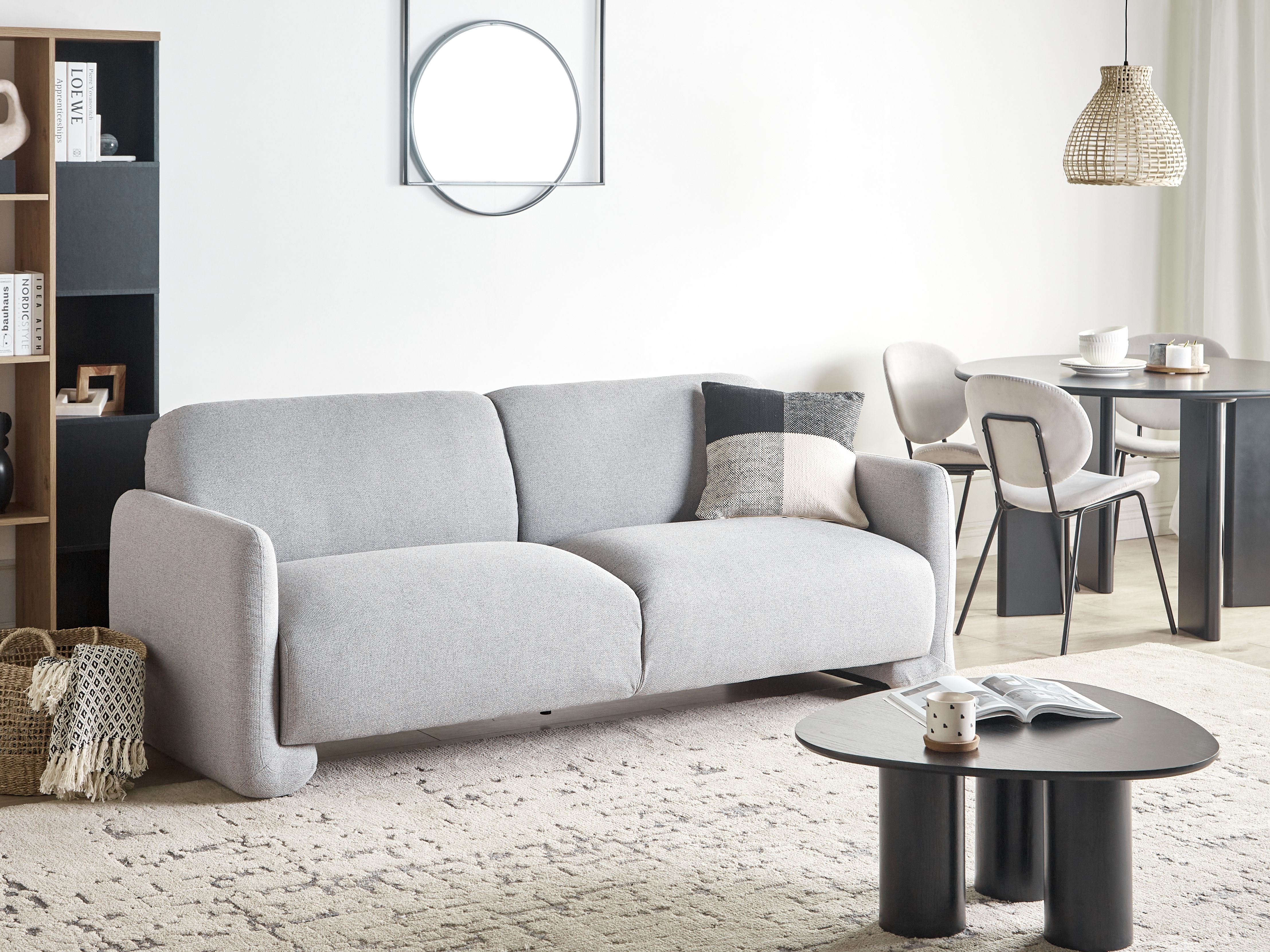 Sofa 3 Seater SALAND Fabric Grey