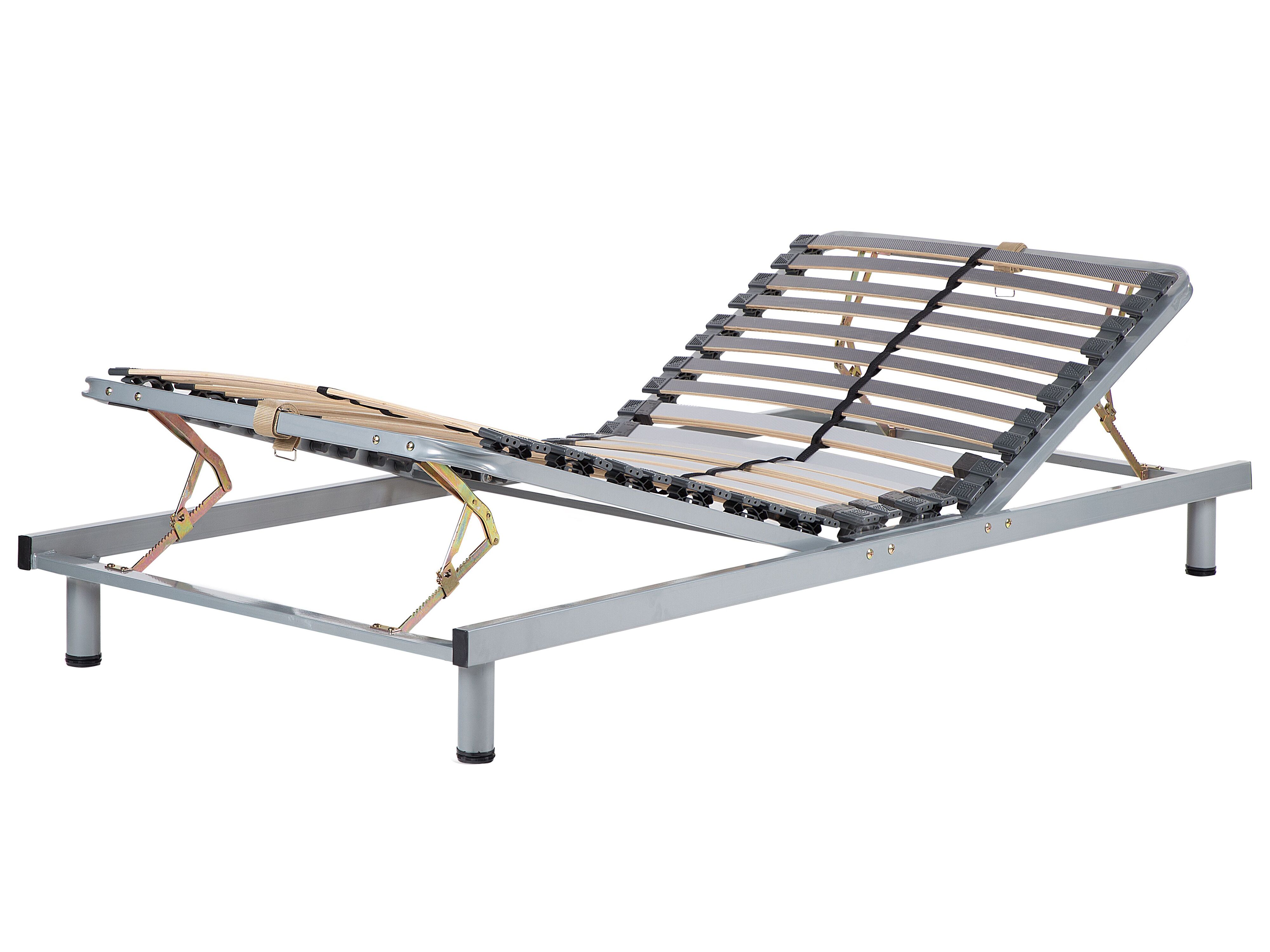 Manually Adjustable Bed Frame RESPITE 90 x 200 cm (EU Single) Silver