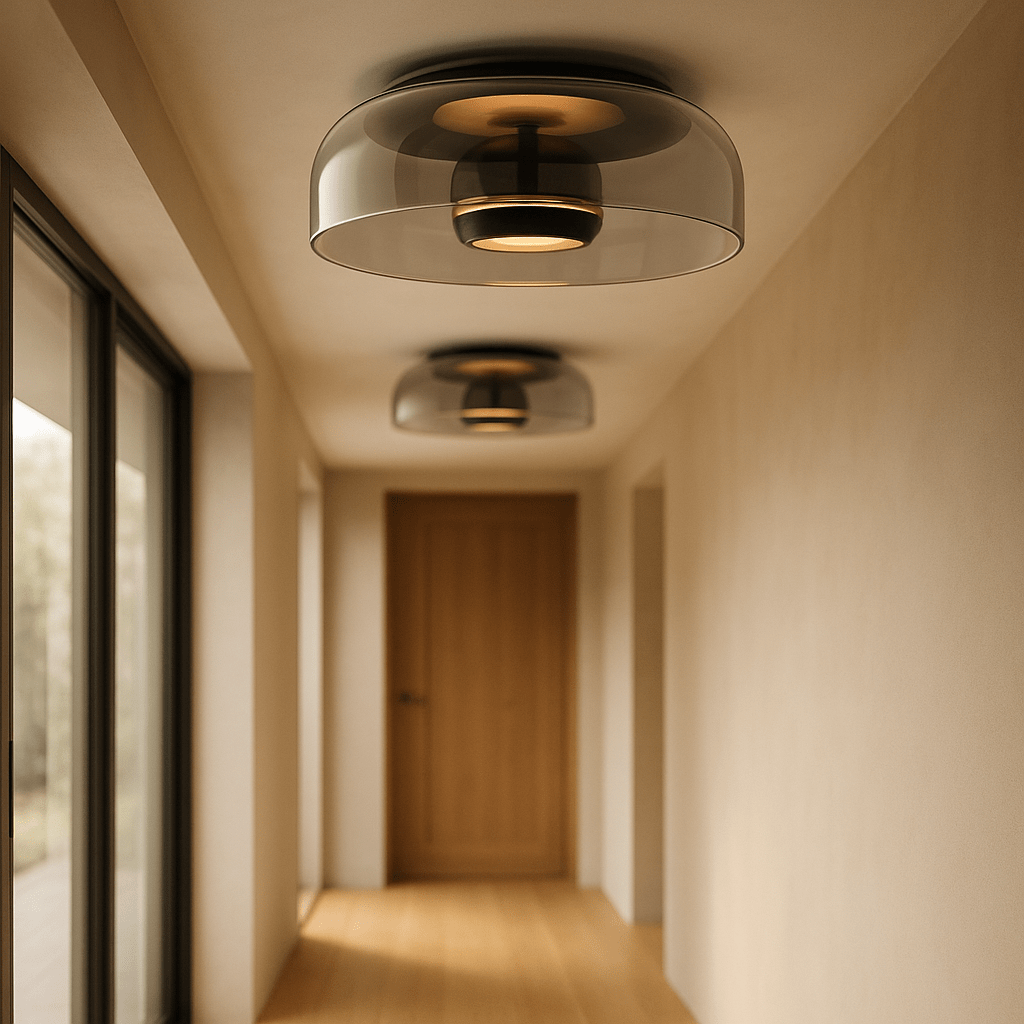 CrystalShine – Moderne Glazen LED Plafondlamp voor Hal & Entree
