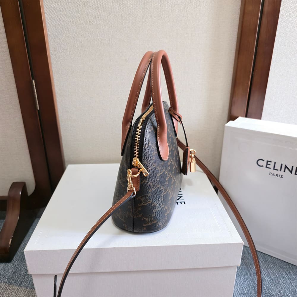 Celine TEEN HONORINE BAG IN Triomphe Canvas and Calfskin1:1High-quality replica