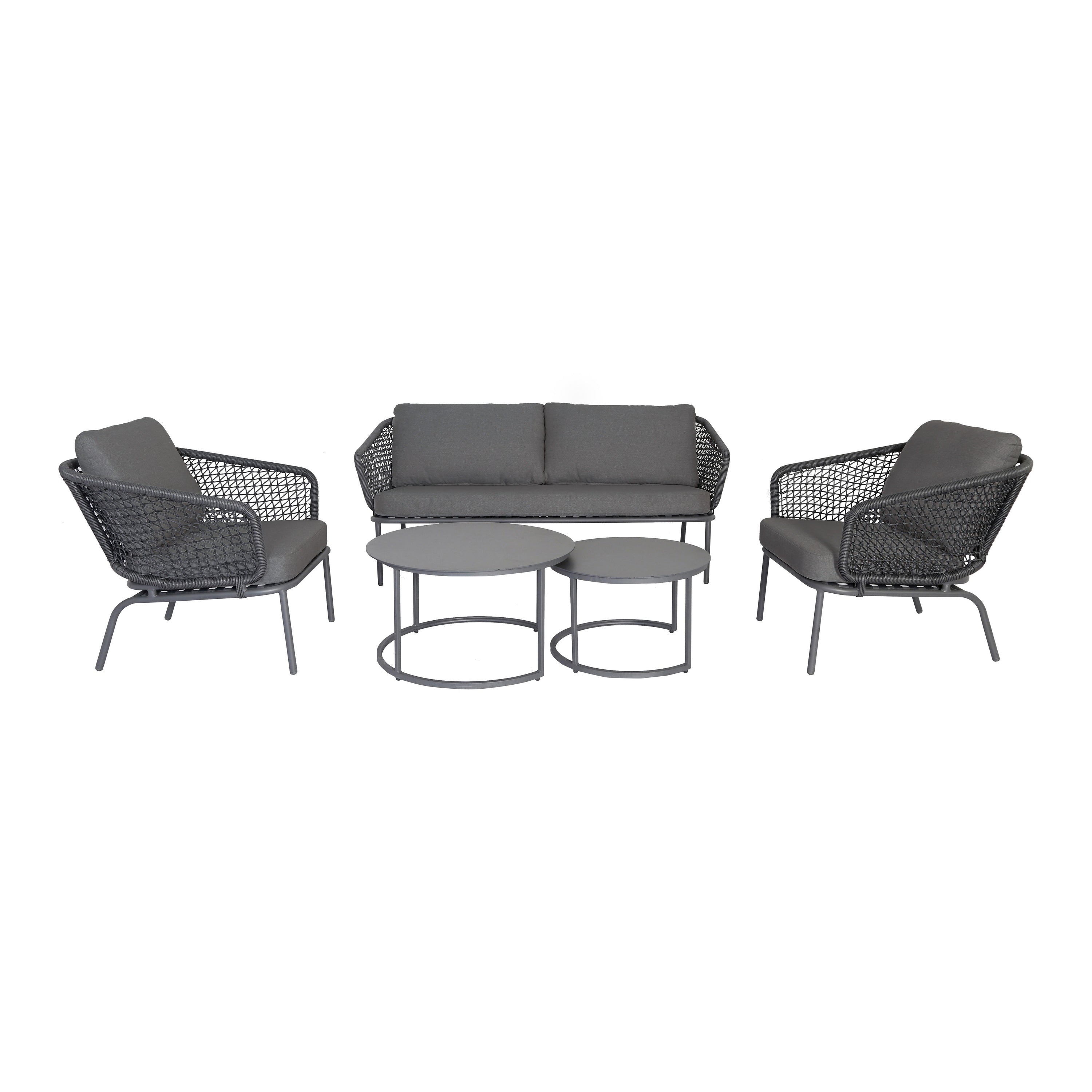 Blokker Wire Loungeset - 2-Zitsbank en Tuinstoelen