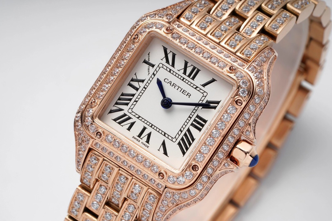 Cartier Cheetah Full of Diamonds Ladies' 37MM-Rose Gold(1:1 replica) - Top club