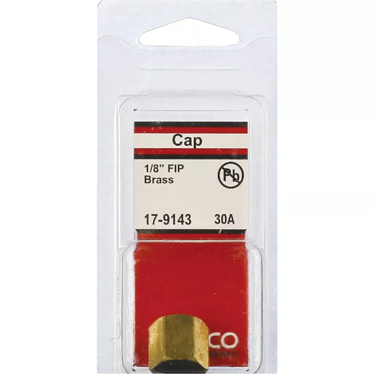 Lasco 1/8 In. Red Brass Threaded Pipe Cap