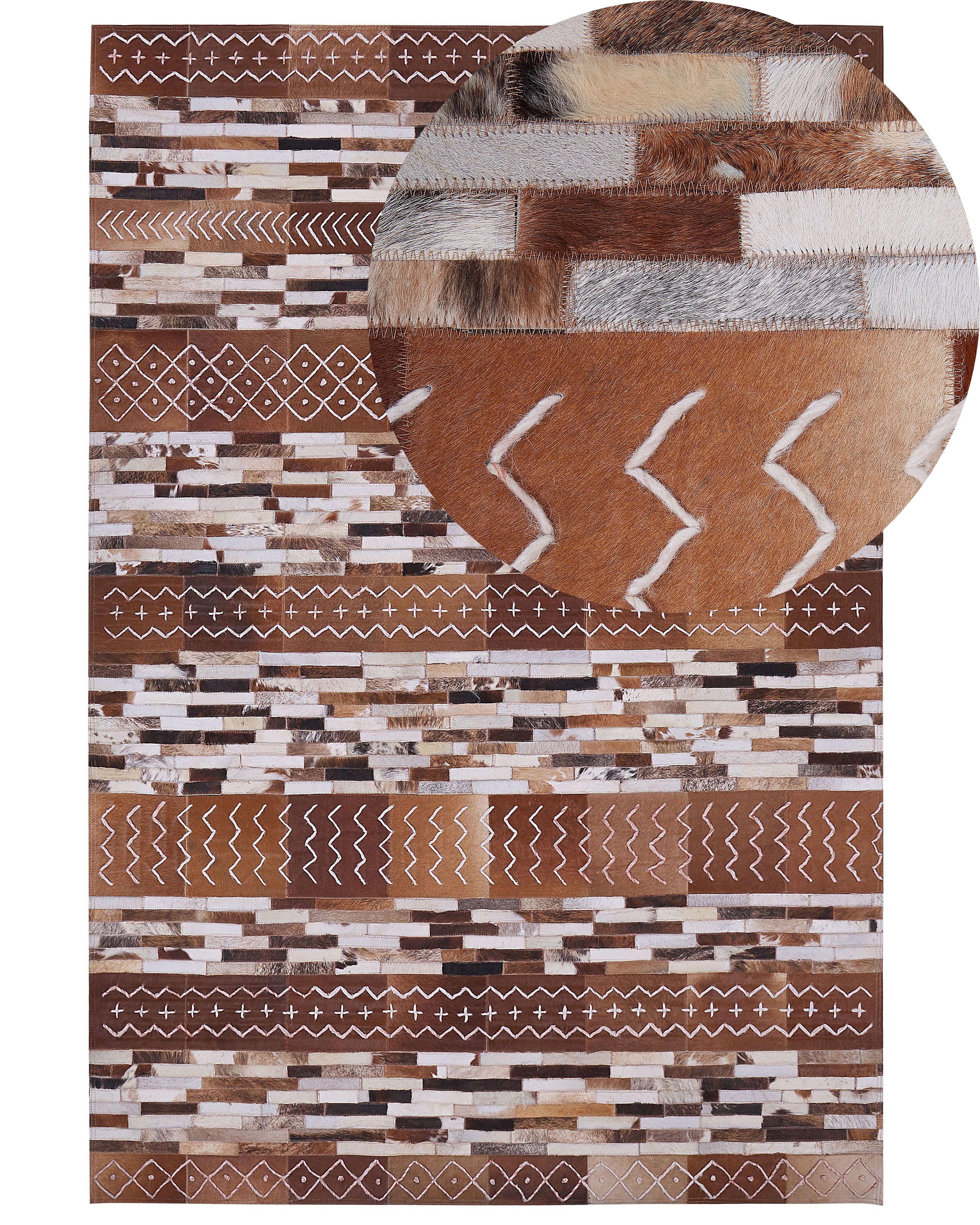 Rug HEREKLI Brown 160 x 230 cm Leather