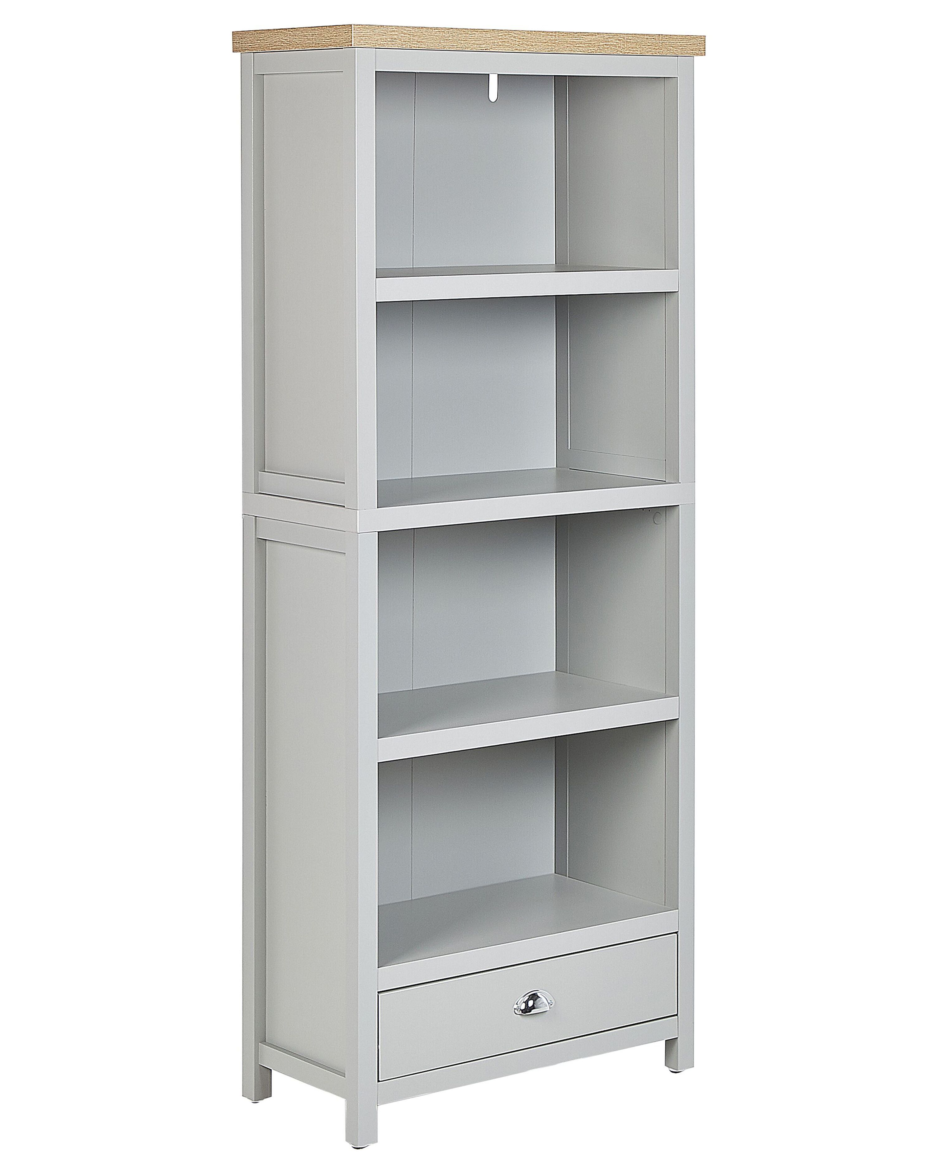 4 Tier Bookcase CLIO 180 cm Light Grey