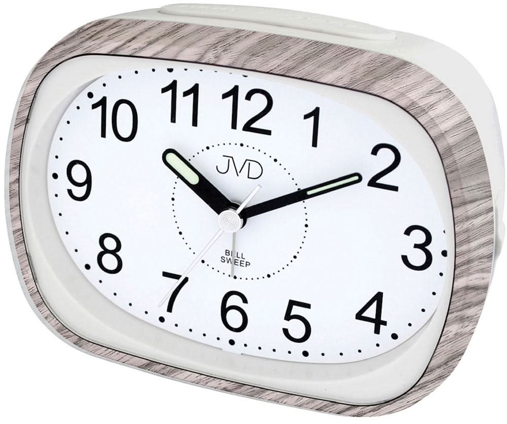 JVD Classic-Analog Alarm Clock 12 cm Hoch, 9.2 cm Breit Plastic • Schleichende Sekunde • Mechanischer Alarm