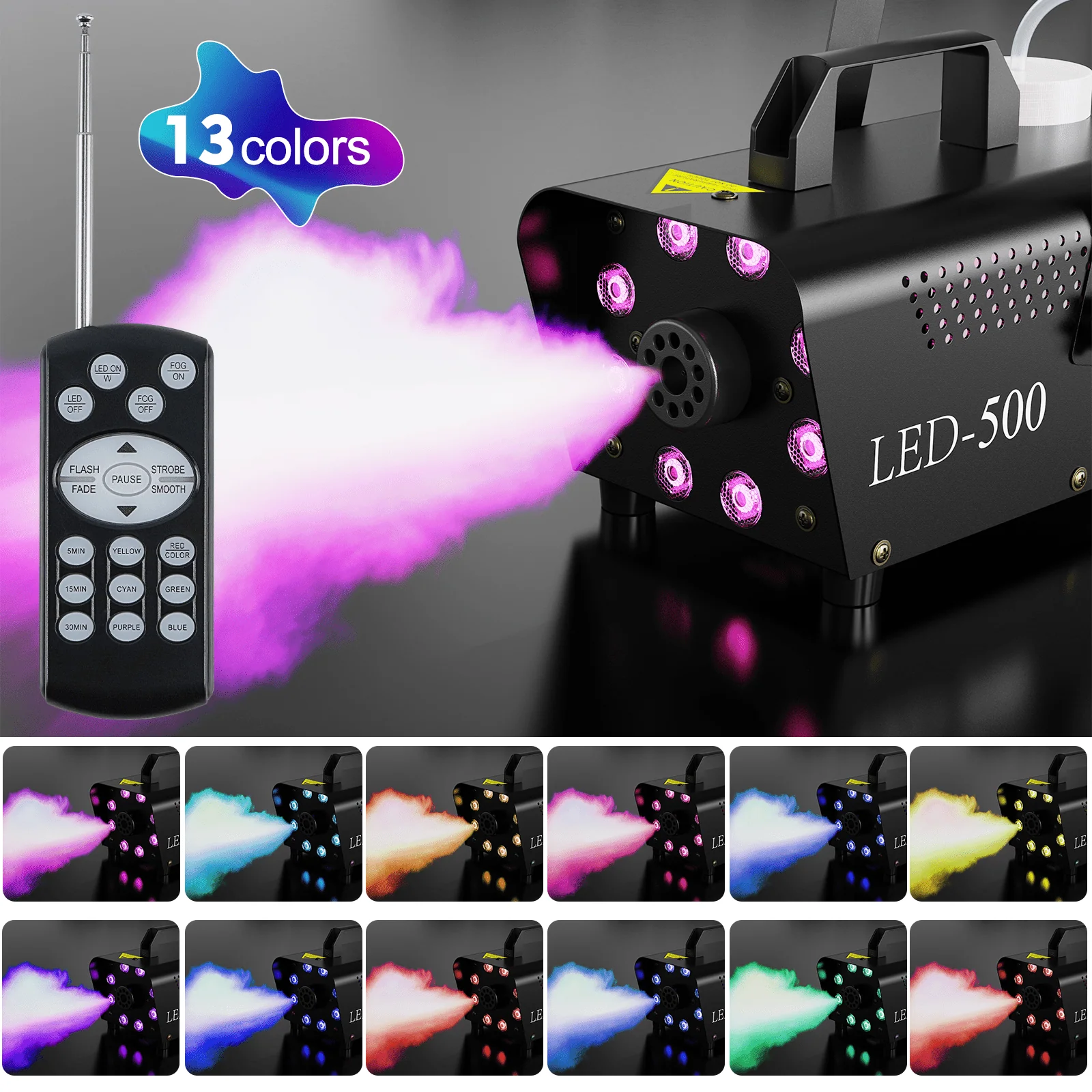 DIGITNOW Halloween Smoke Machine, Remote Controlled, 3 Stage LED Lights - Image 4 DIGITNOW Halloween Smoke Machine, Remote Controlled, 3 Stage LED Lights - Image 4