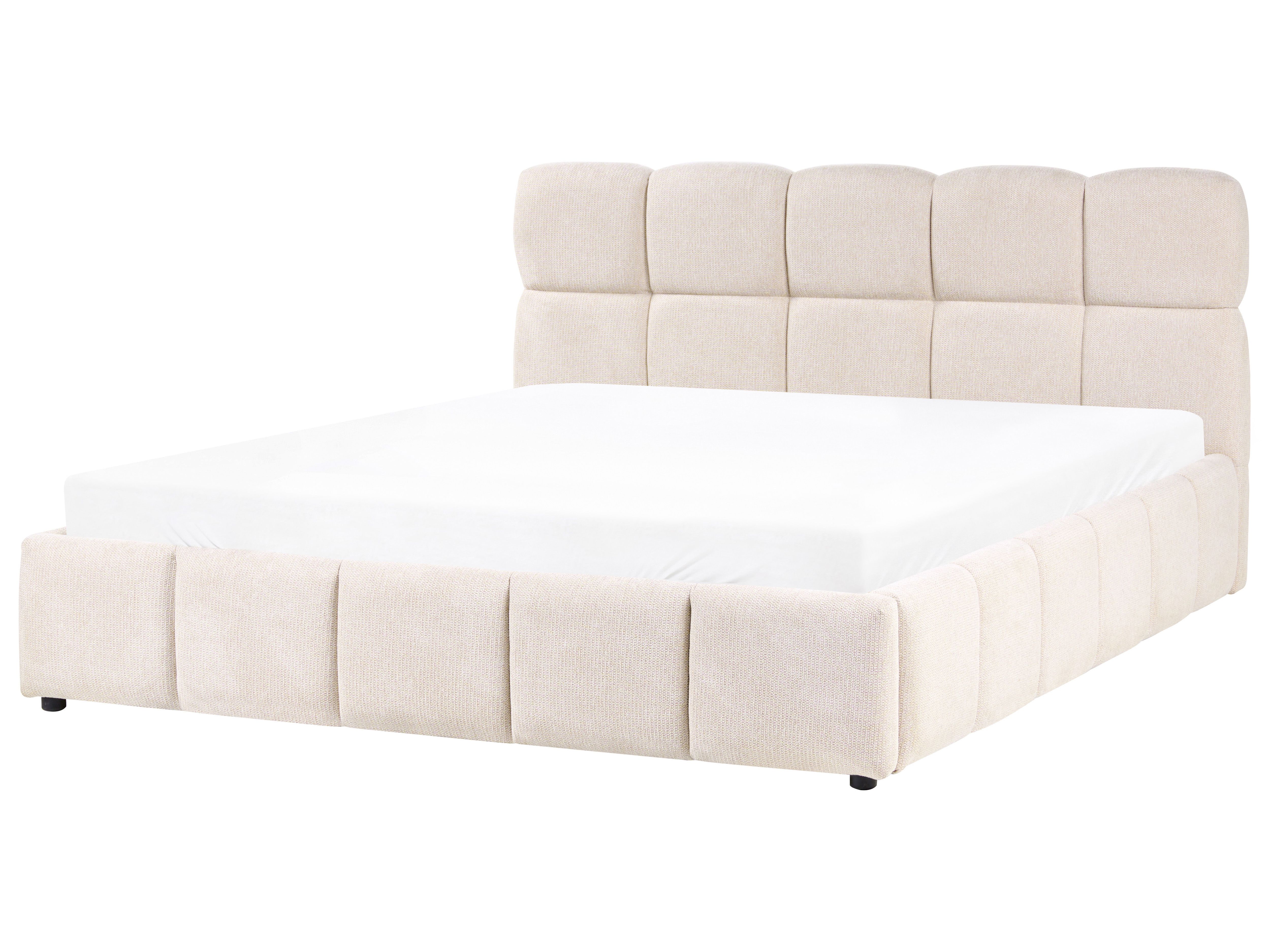 Ottoman Bed Fabric NOYON 180 x 200 cm (EU Super King) Light Beige