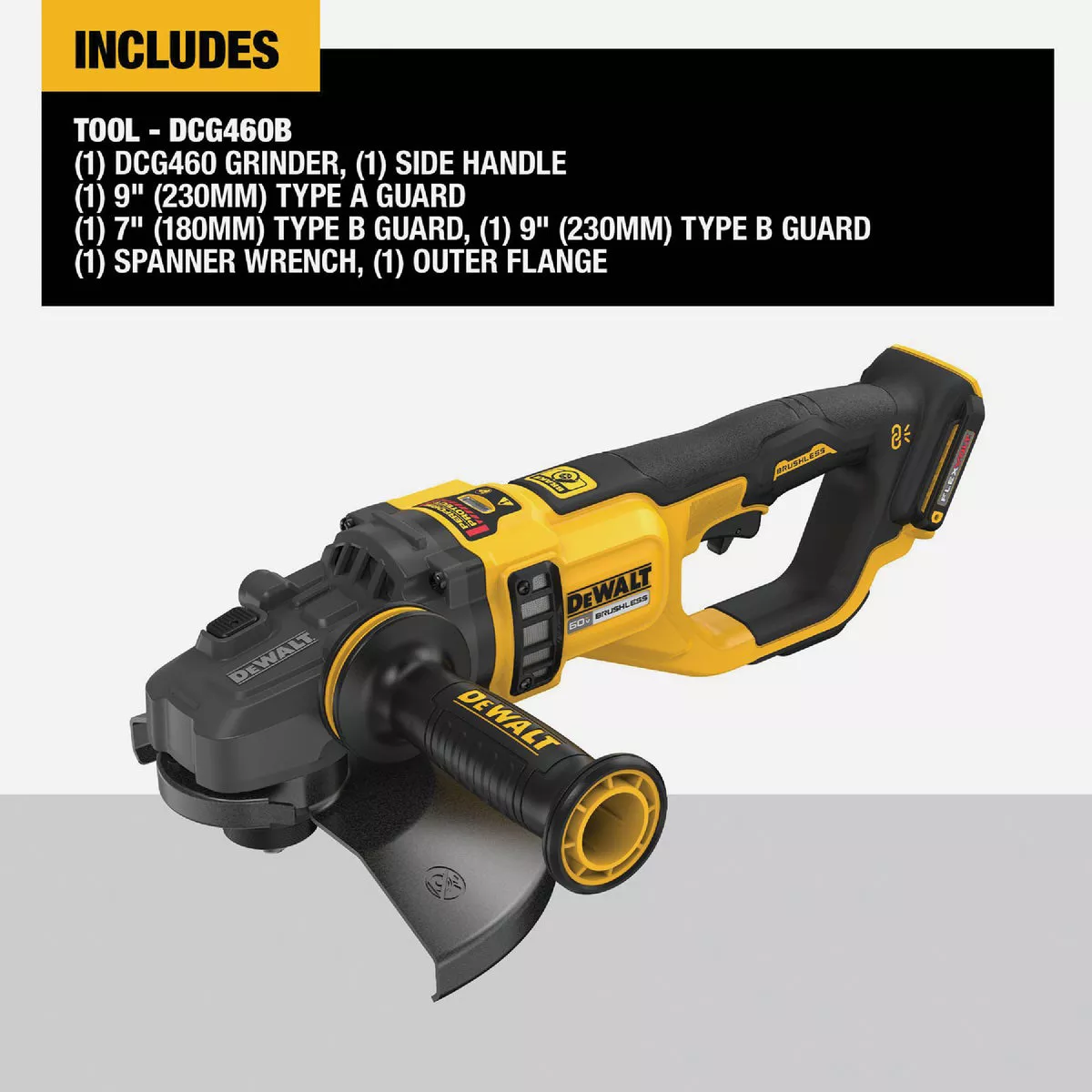 DEWALT FLEXVOLT 60V MAX Brushless 7 In. / 9 In. Large Cordless Angle Grinder (Tool Only)