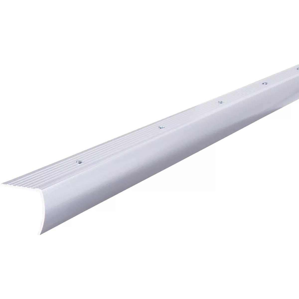 M-D Building Products 1-1/8 In. X 1-1/8 In. X 36 In. Polished Aluminum Stair Edging with Screw Nails