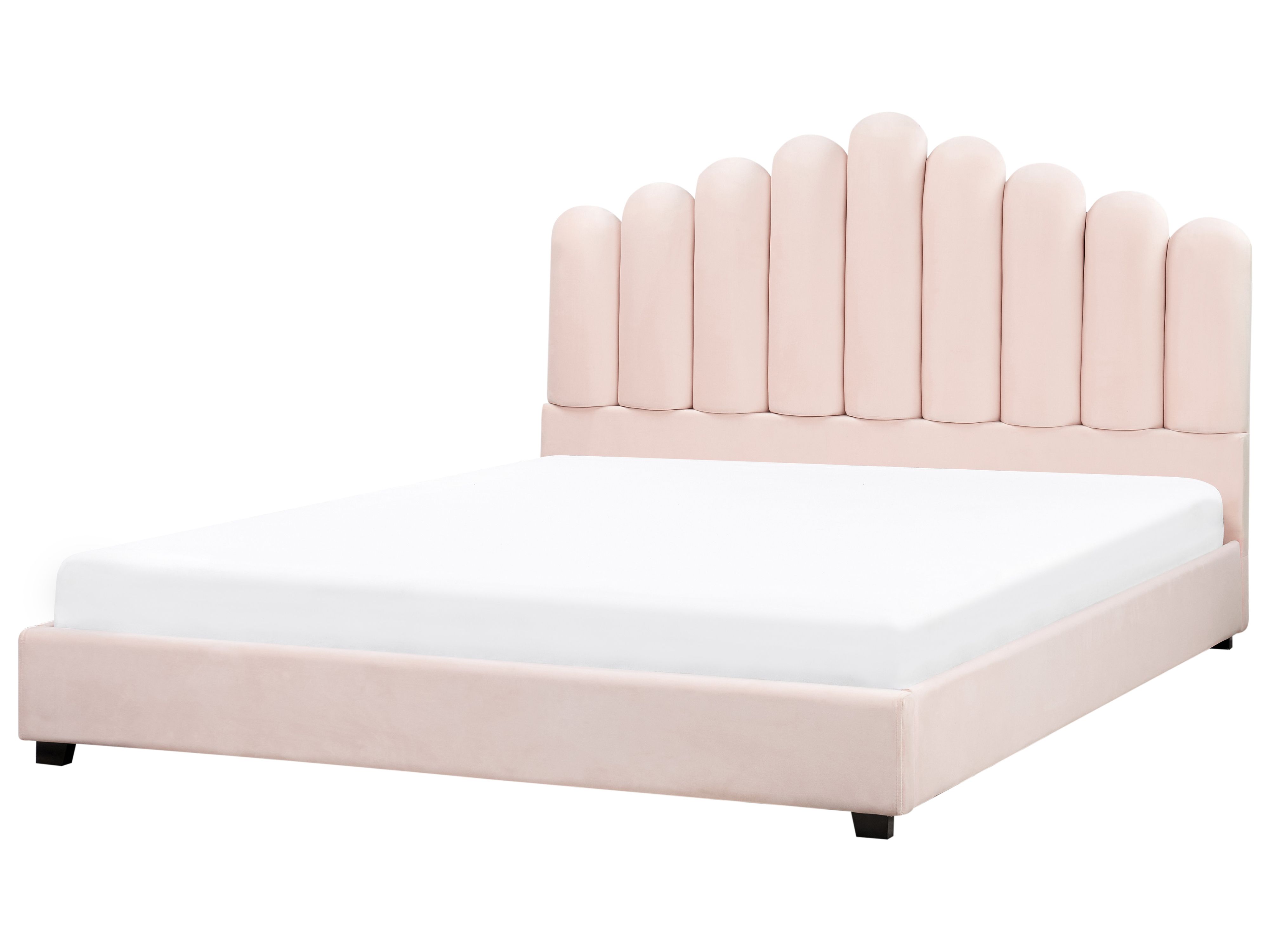 Waterbed Velvet VINCENNES 180 x 200 cm (EU Super King) Pastel Pink