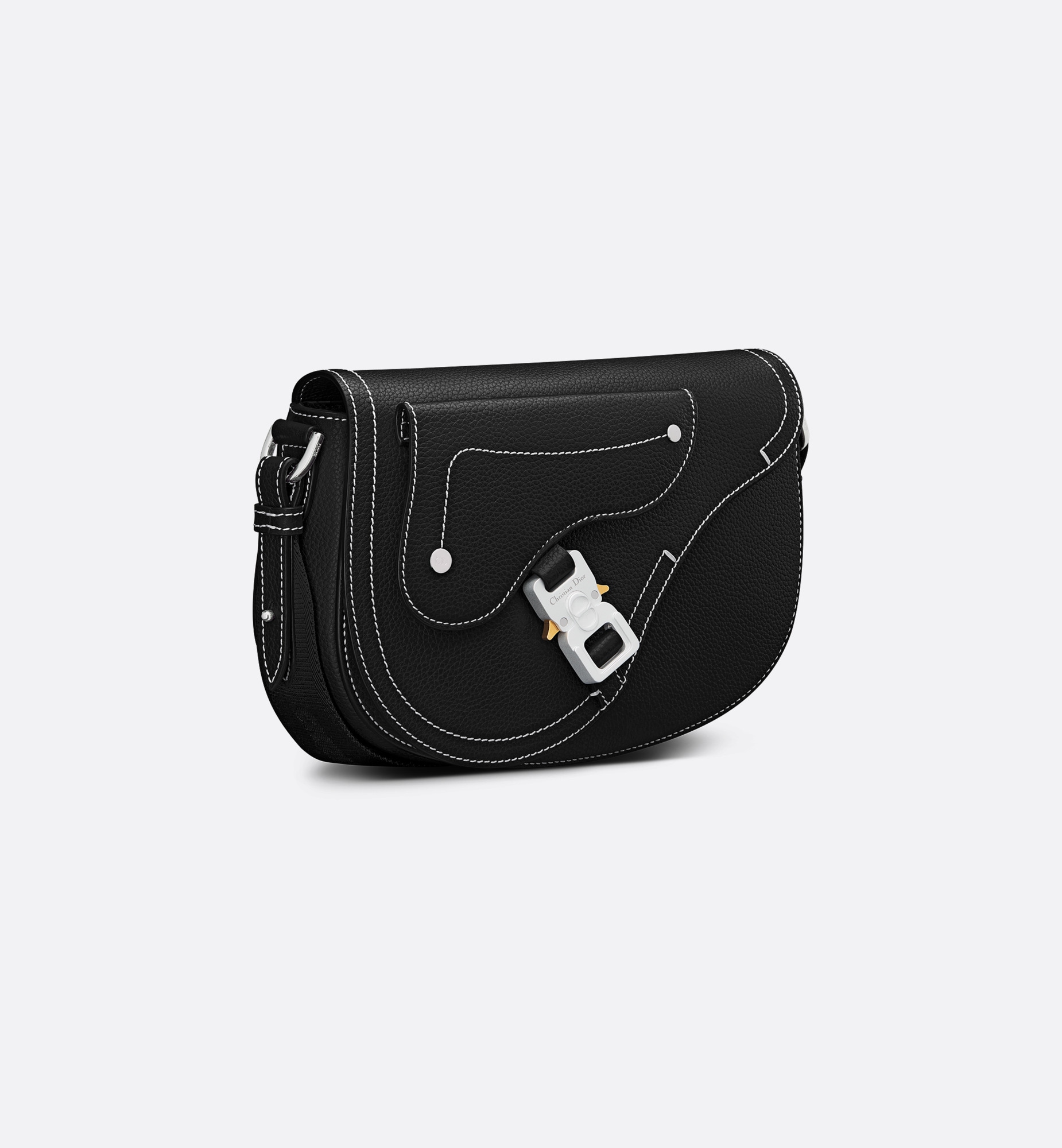 Dior Saddle Messenger Bag Black For Men 9.5 Inches/ 24 Cm 1ADPO325YKK_H00N1:1High-quality replica
