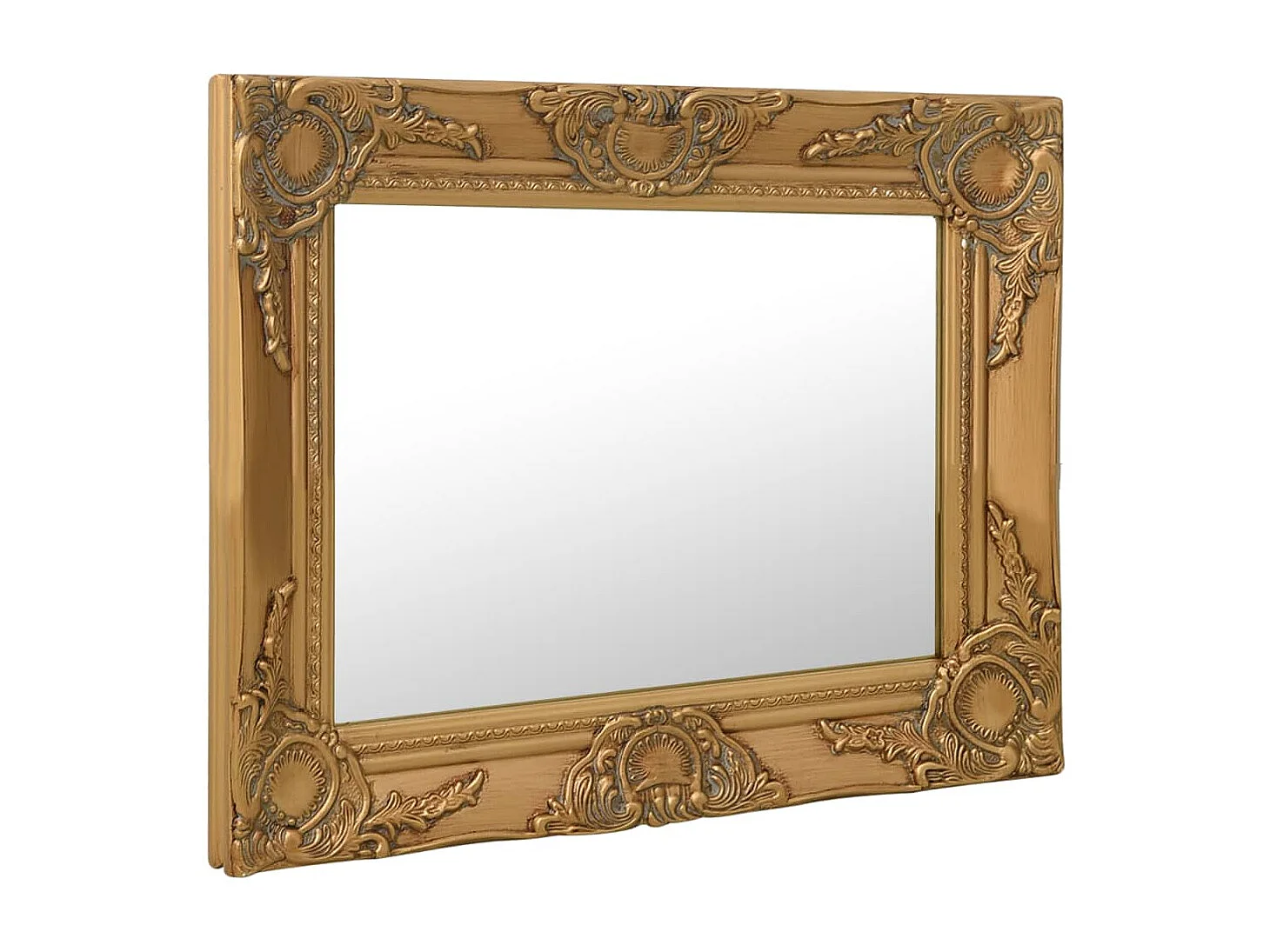 Miroir mural style baroque 50x40 cm Doré FR97851