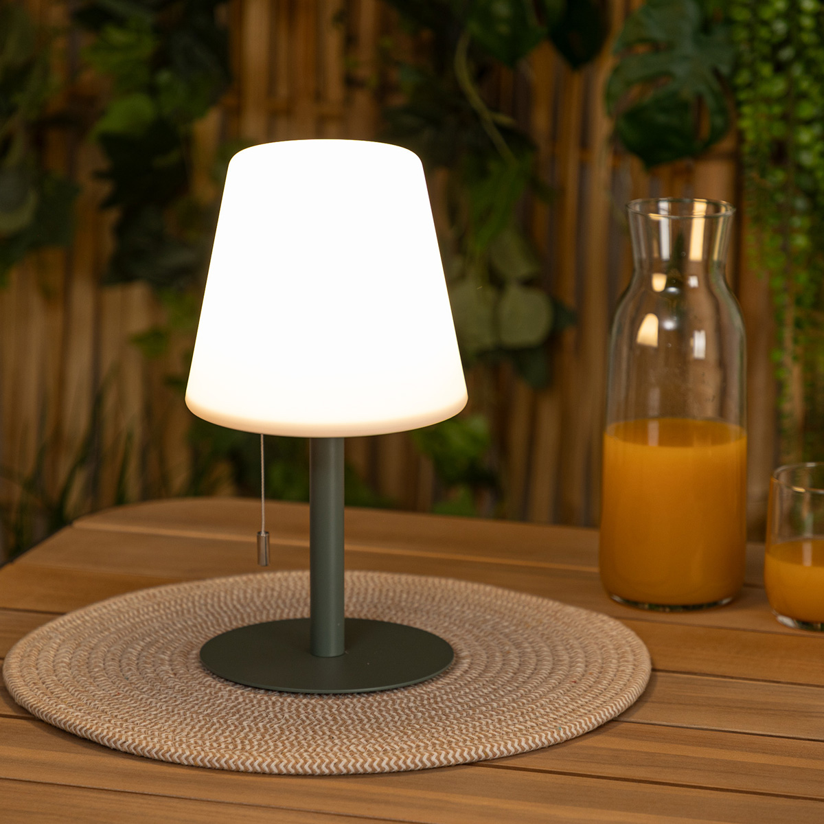 "Zack" outdoor lamp Olive green, H.30 cm
