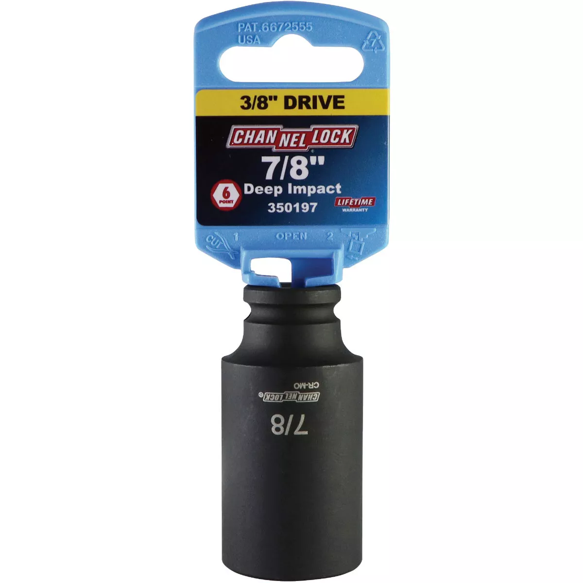 Channellock 3/8 In. Drive 7/8 In. 6-Point Deep Standard Impact Socket