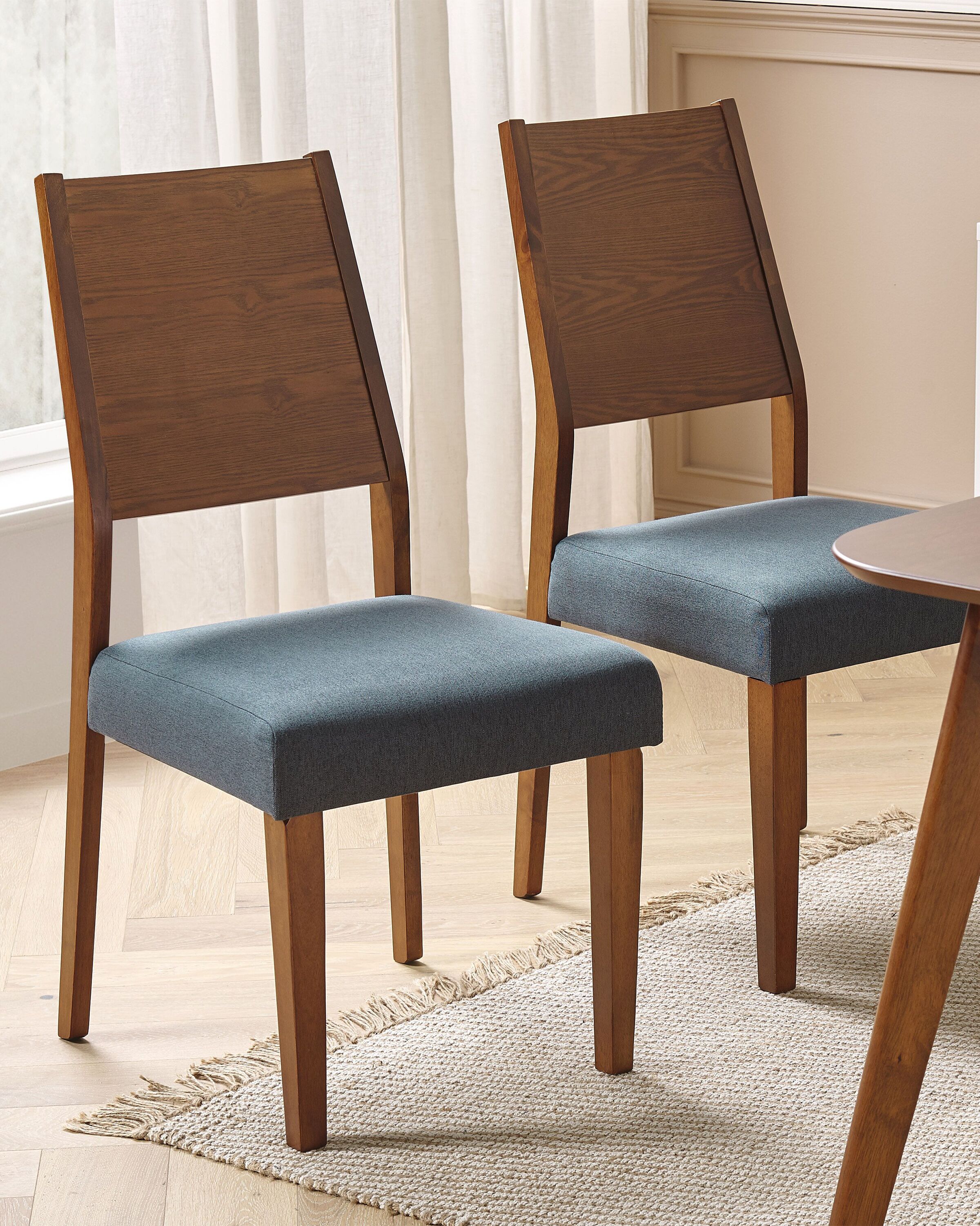 Set of 2 Dining Chairs ELMIRA Wood Grey