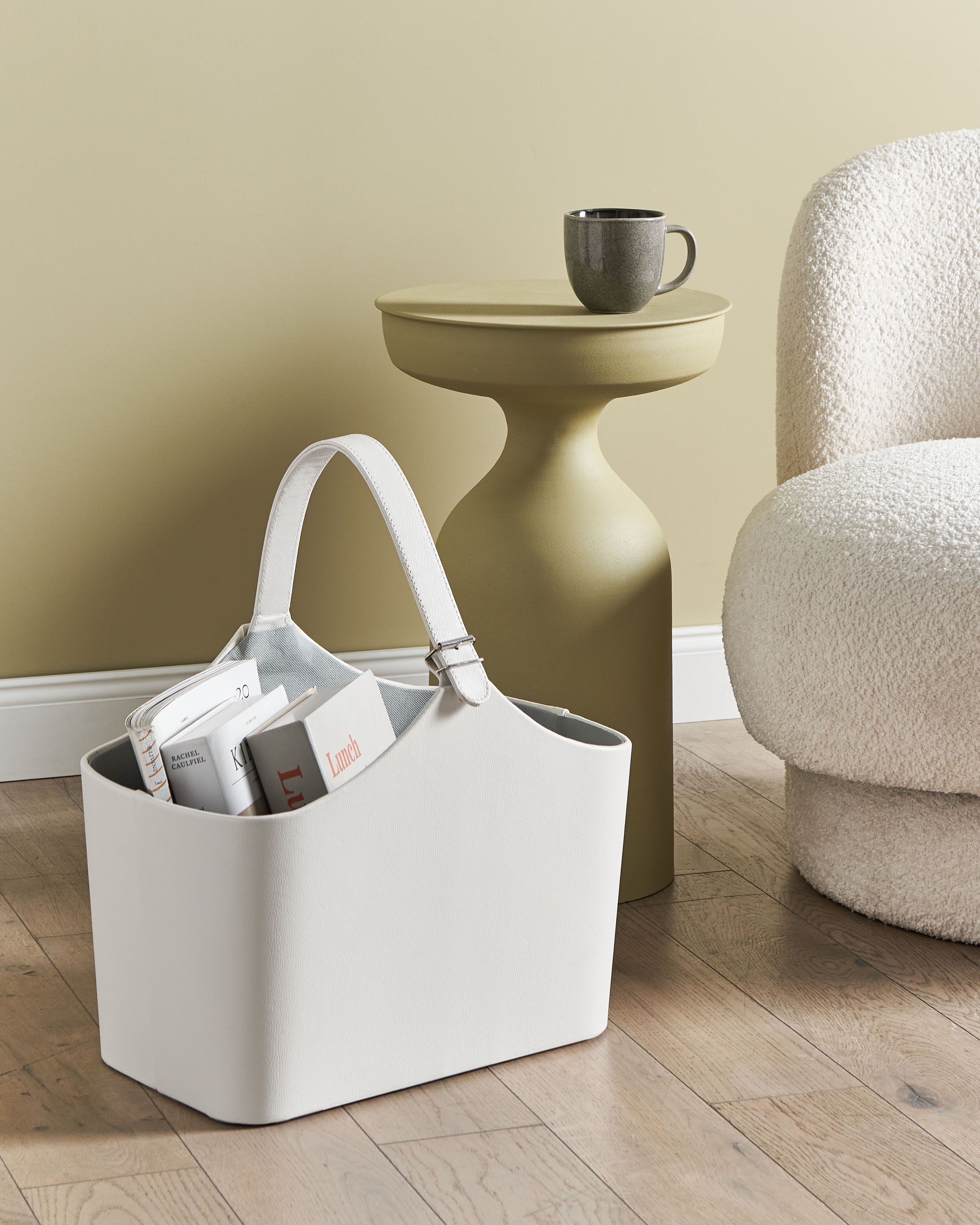 Basket ELAM Faux Leather Light Grey