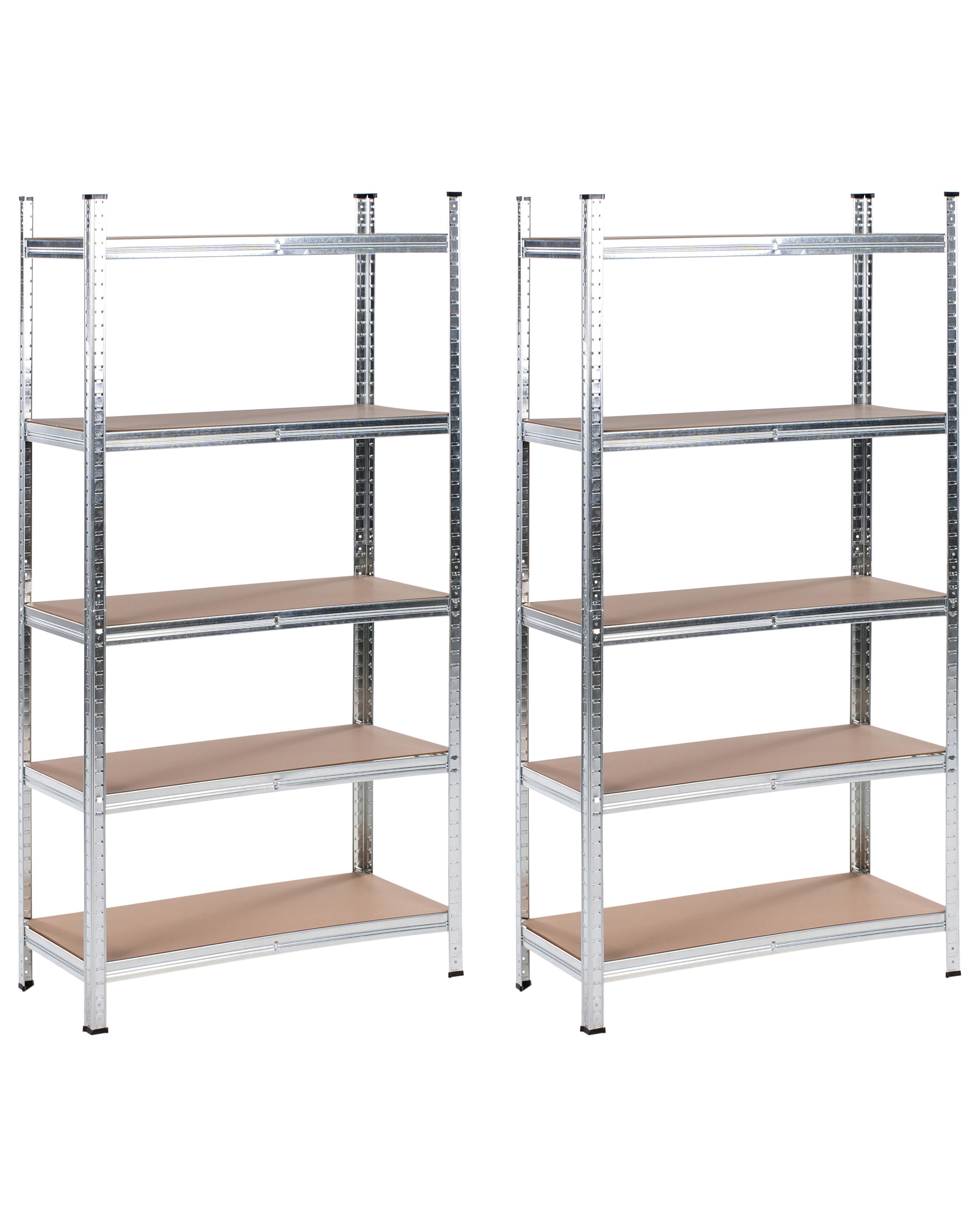 Set of 2 Garage Shelves XITTA Metal 90 cm 40 cm Silver