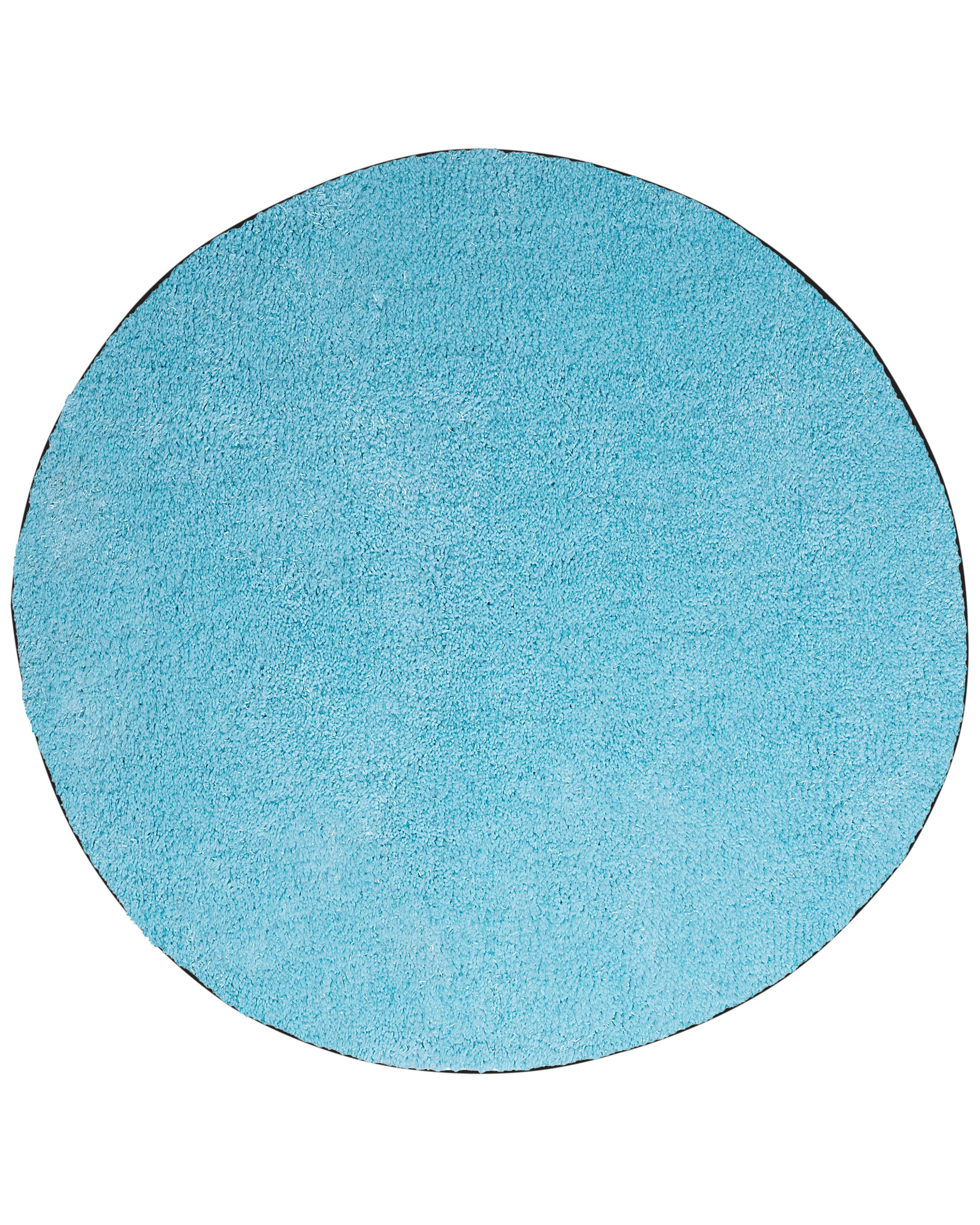 Shaggy Rug DEMRE Light Blue ø 140 cm