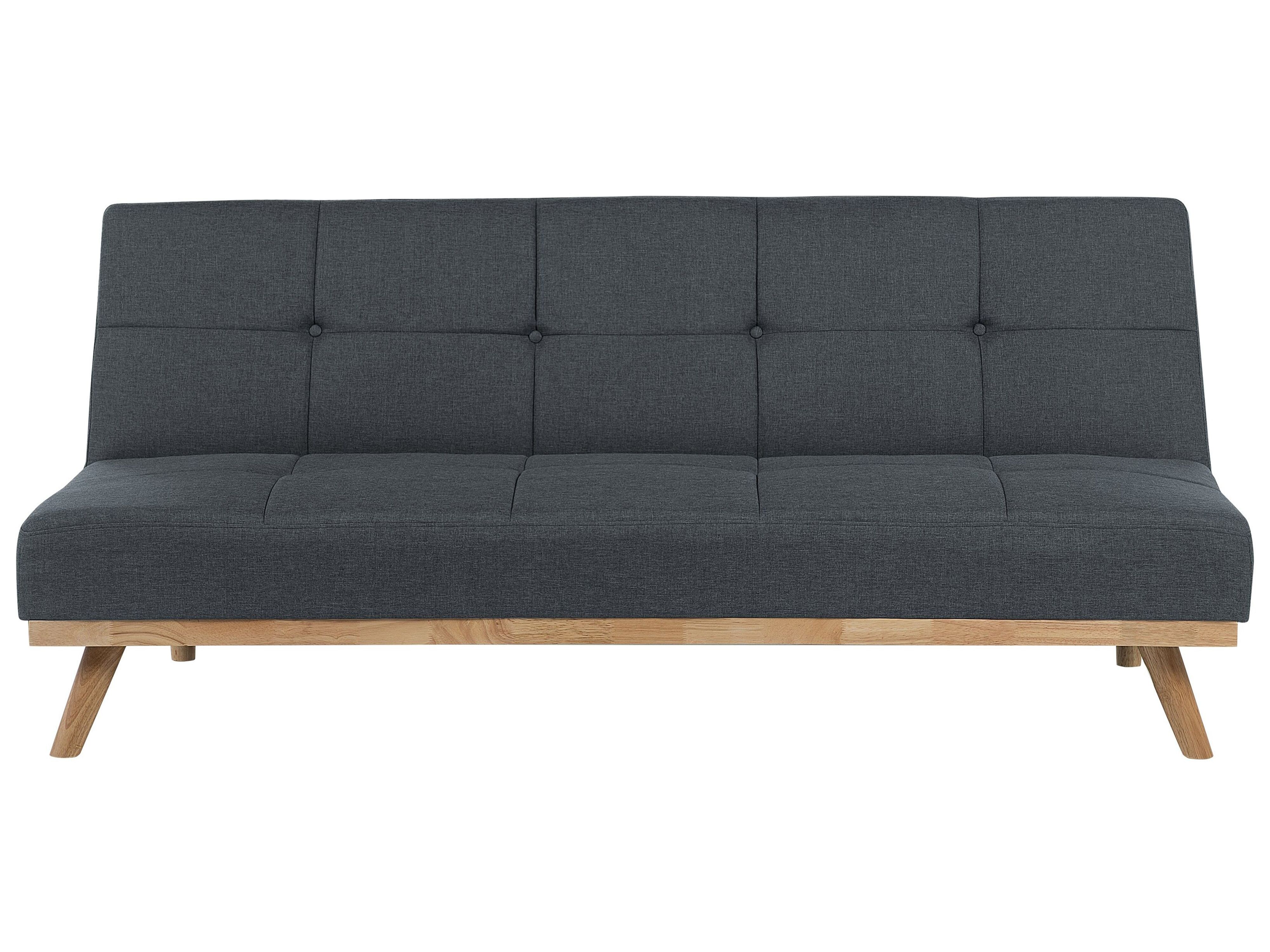 Sofa Bed 3 Seater FROYA Fabric Dark Grey