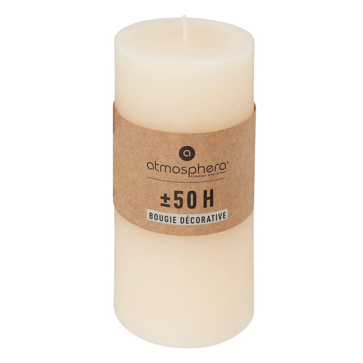 Round candle "Olia" Ivory white, 445g