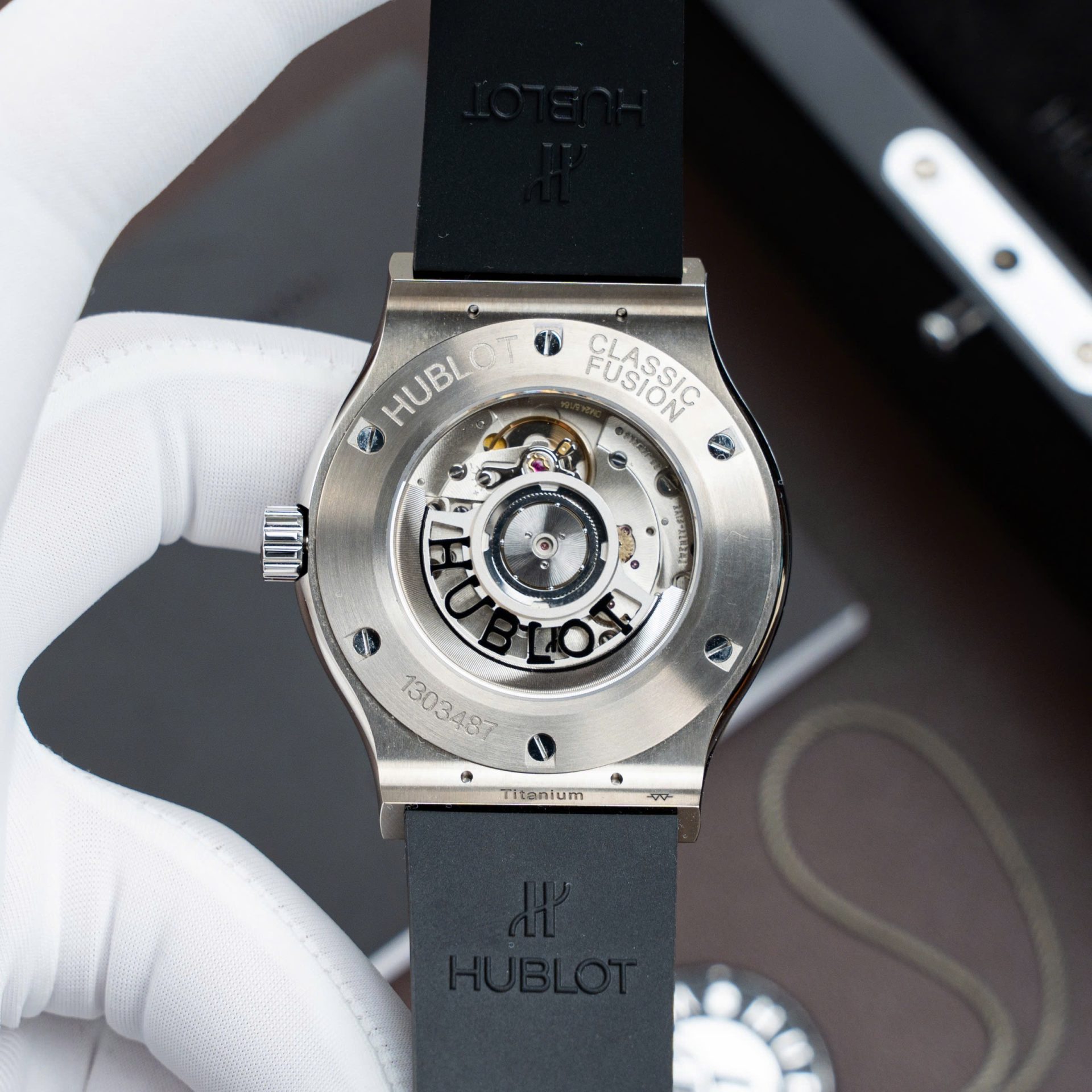 Hublot Classic Fusion Titanium Gray Dial Replica Watches Movement SW300 Rubber Strap 42mm - Top club