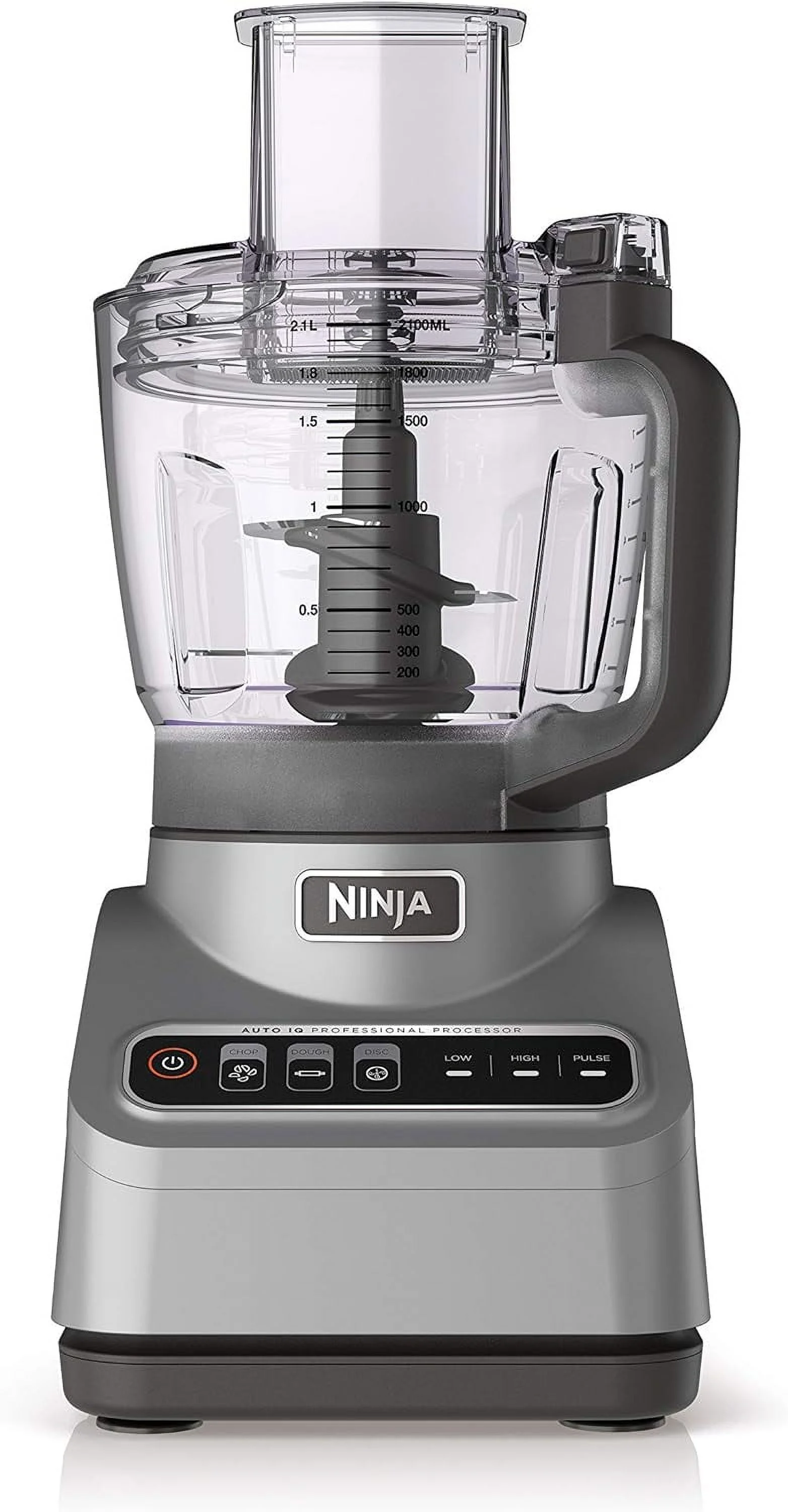 Restored Ninja BN600 Professional Plus Food Processor, 850 Watts, 3 Functions for Chopping, Slicing & Dough with 9-Cup Processor Bowl, 3 Blades, Food Chute & Pusher, Silver (Refurbished)