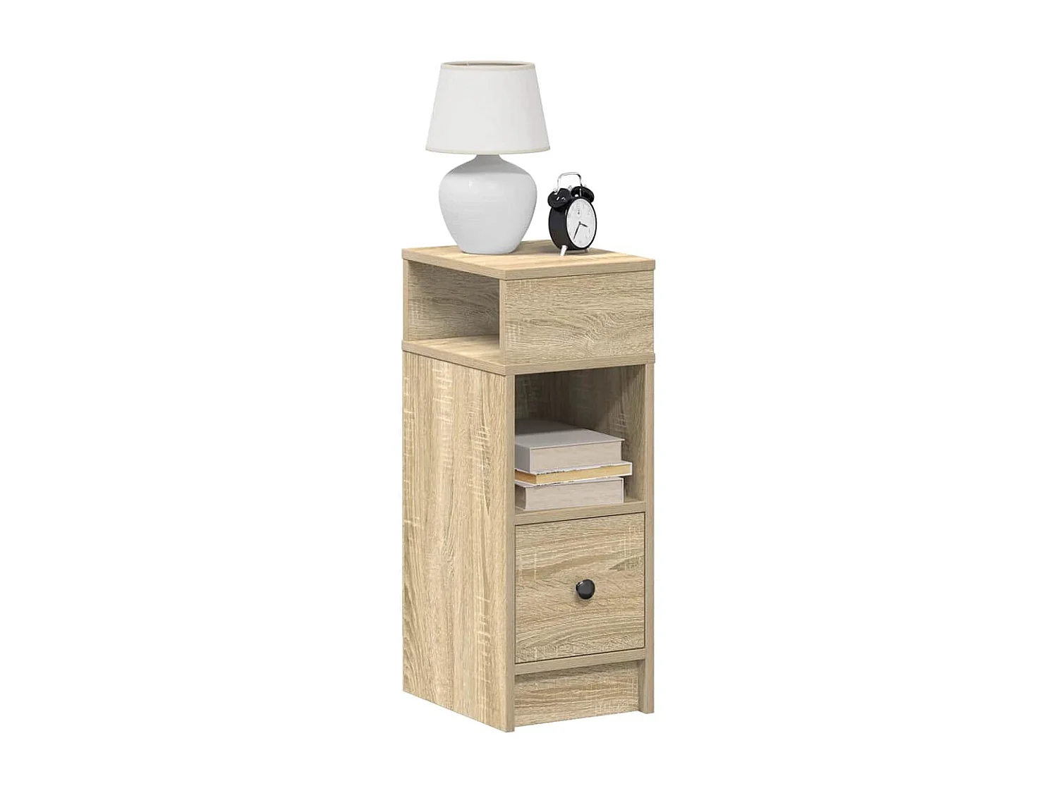 Tables de chevet lot de 2 avec tiroir chêne sonoma 25x31x66 cm