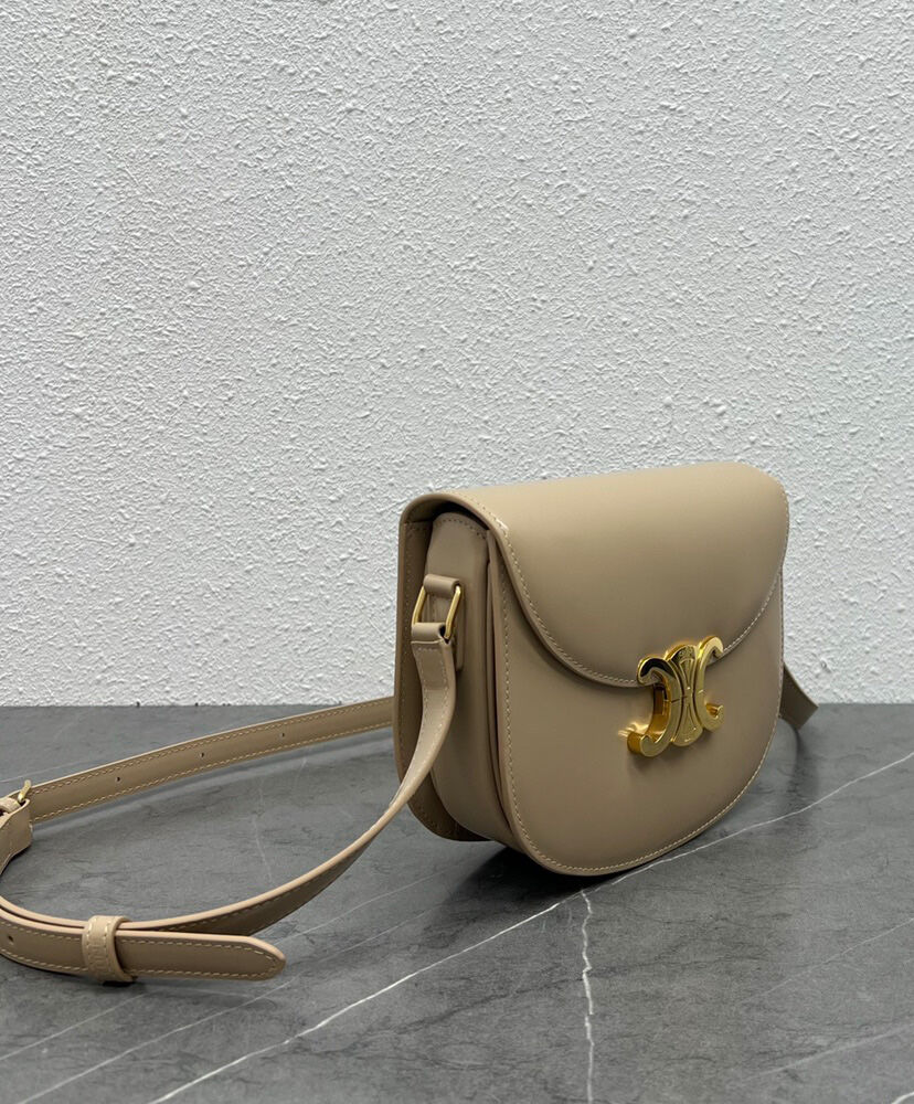 Celine Teen Besace Triomphe In Shiny Calfskin Apricot1:1High-quality replica