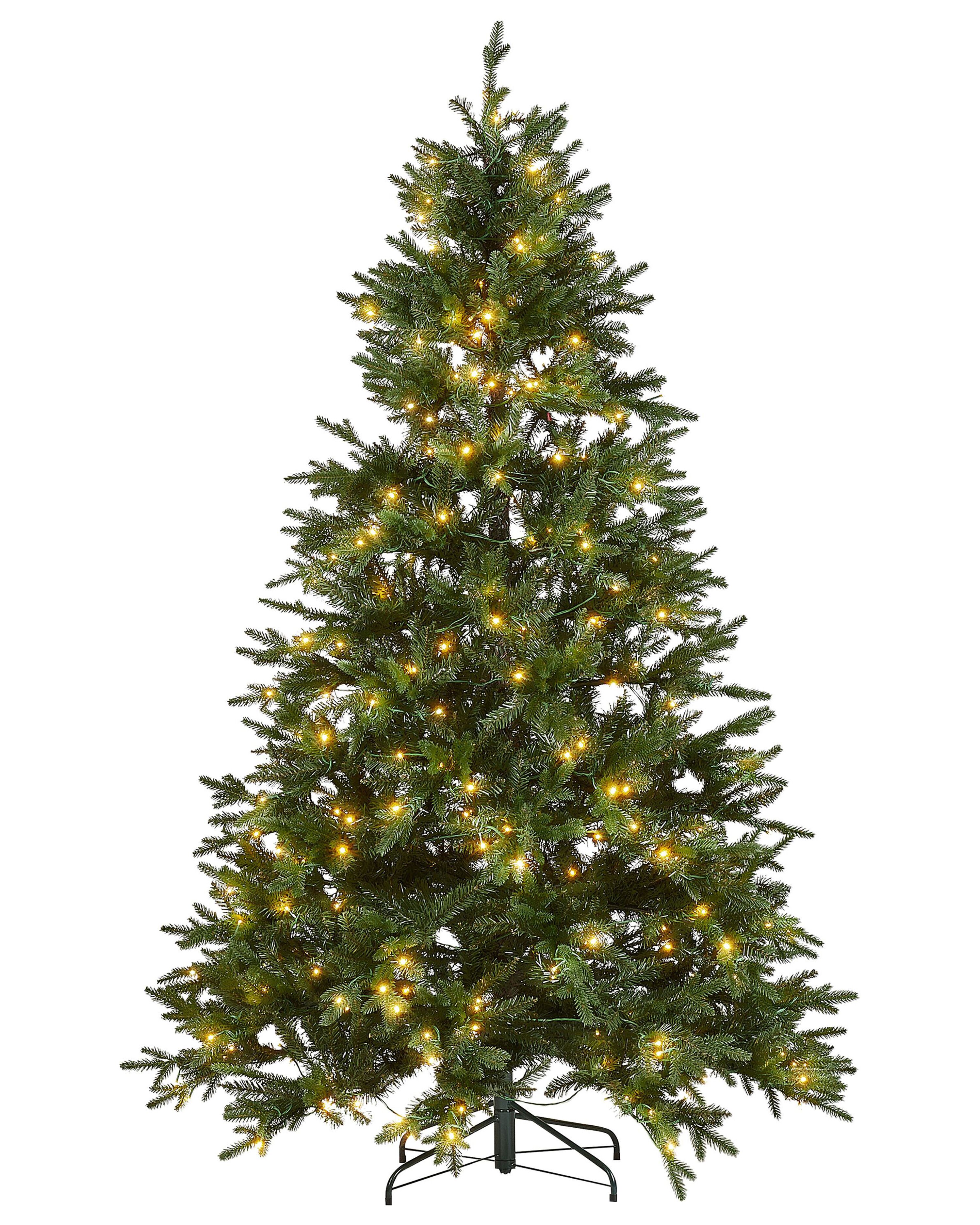Artificial Christmas Tree LED FIDDLE 210 cm Green
