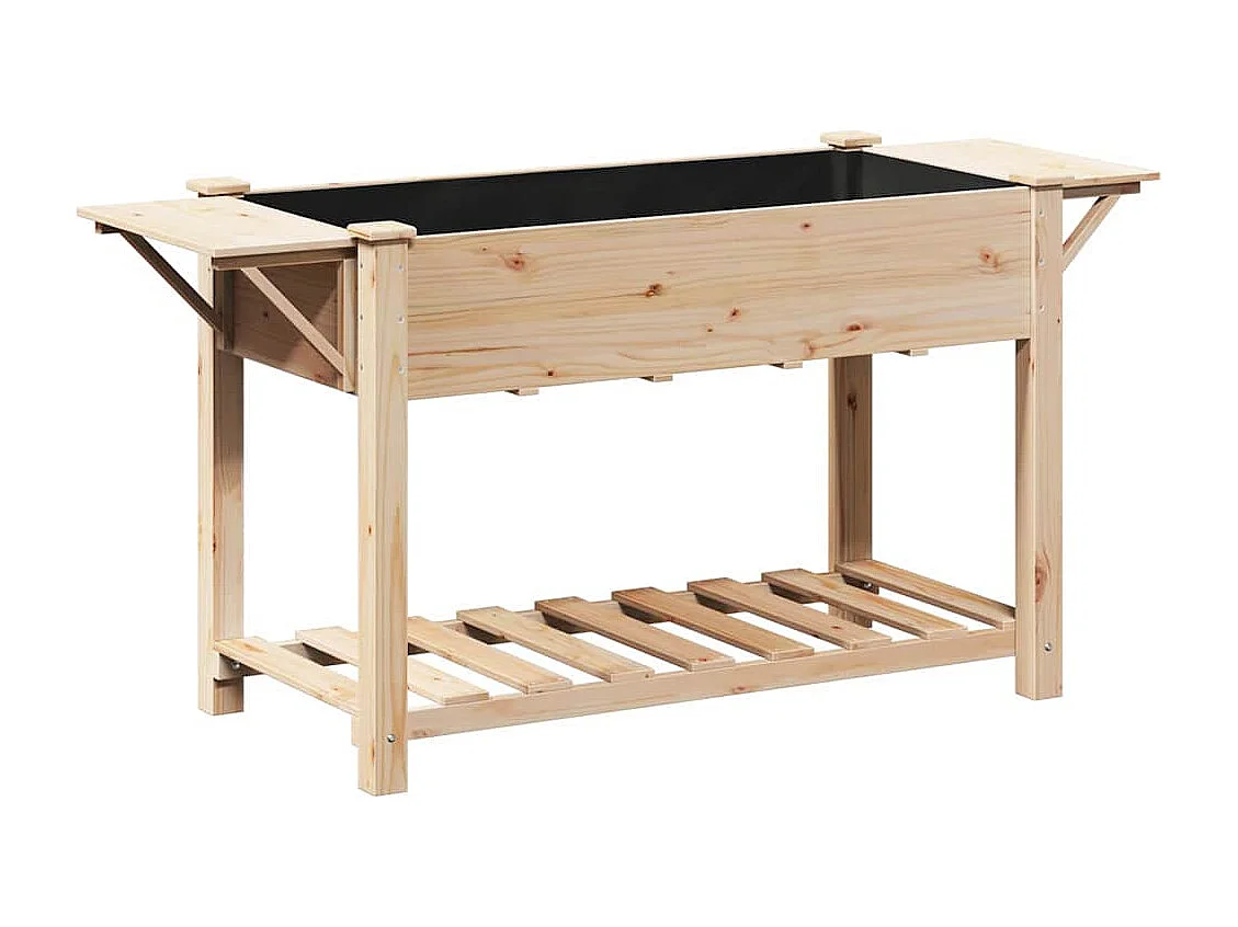 Cache-pot de jardin | Jardinière avec étagère Beige 155 x 59 x 76.5 cm