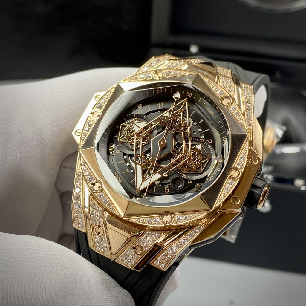 Hublot Fake Watch Big Bang Sang Bleu II King Gold HB Factory 44mm - Elite Watch Atelier