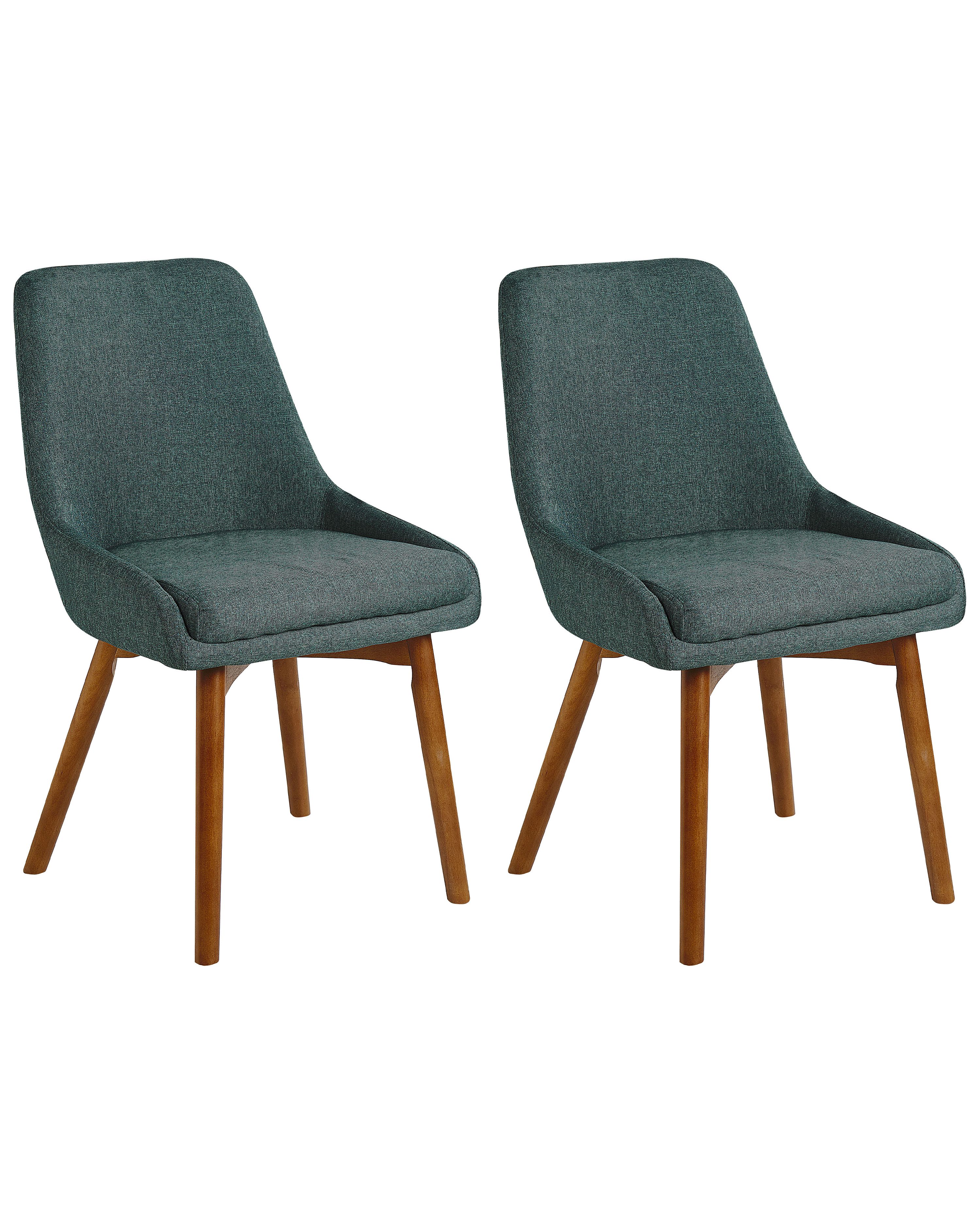 Set of 2 Dining Chairs MELFORT Dark Green