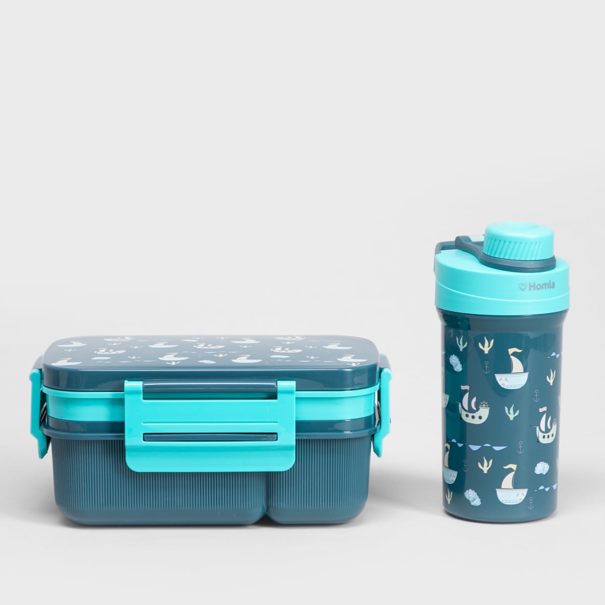 Zestaw lunchbox B2 CAIRO granatowy z kubkiem 1,8l + 0,5l