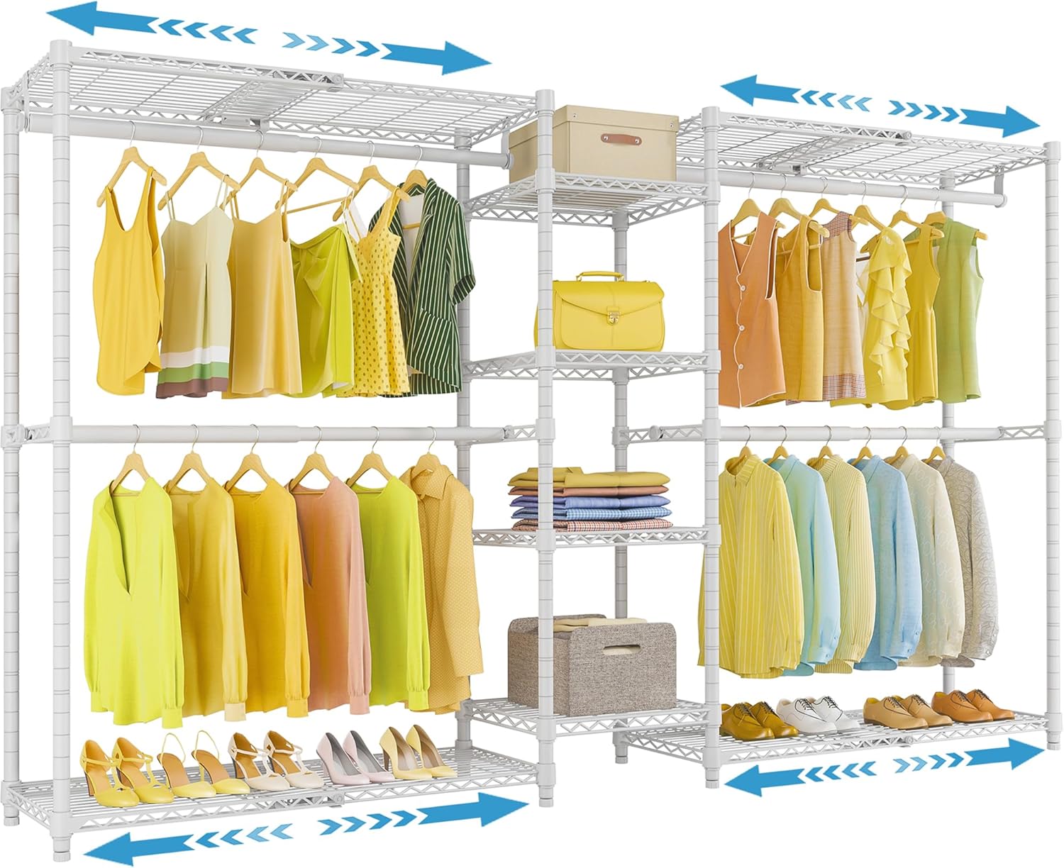 VIPEK X3 Expandable Heavy Duty Clothes Rack Adjustable from 5'2