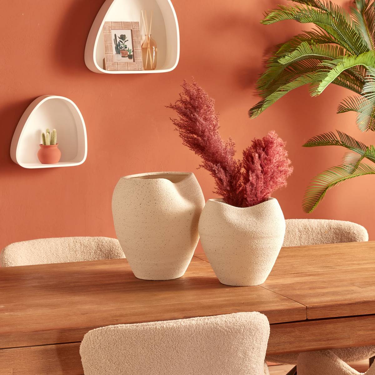 Vase "Sien" White Stoneware (ceramic), H.29.5 cm