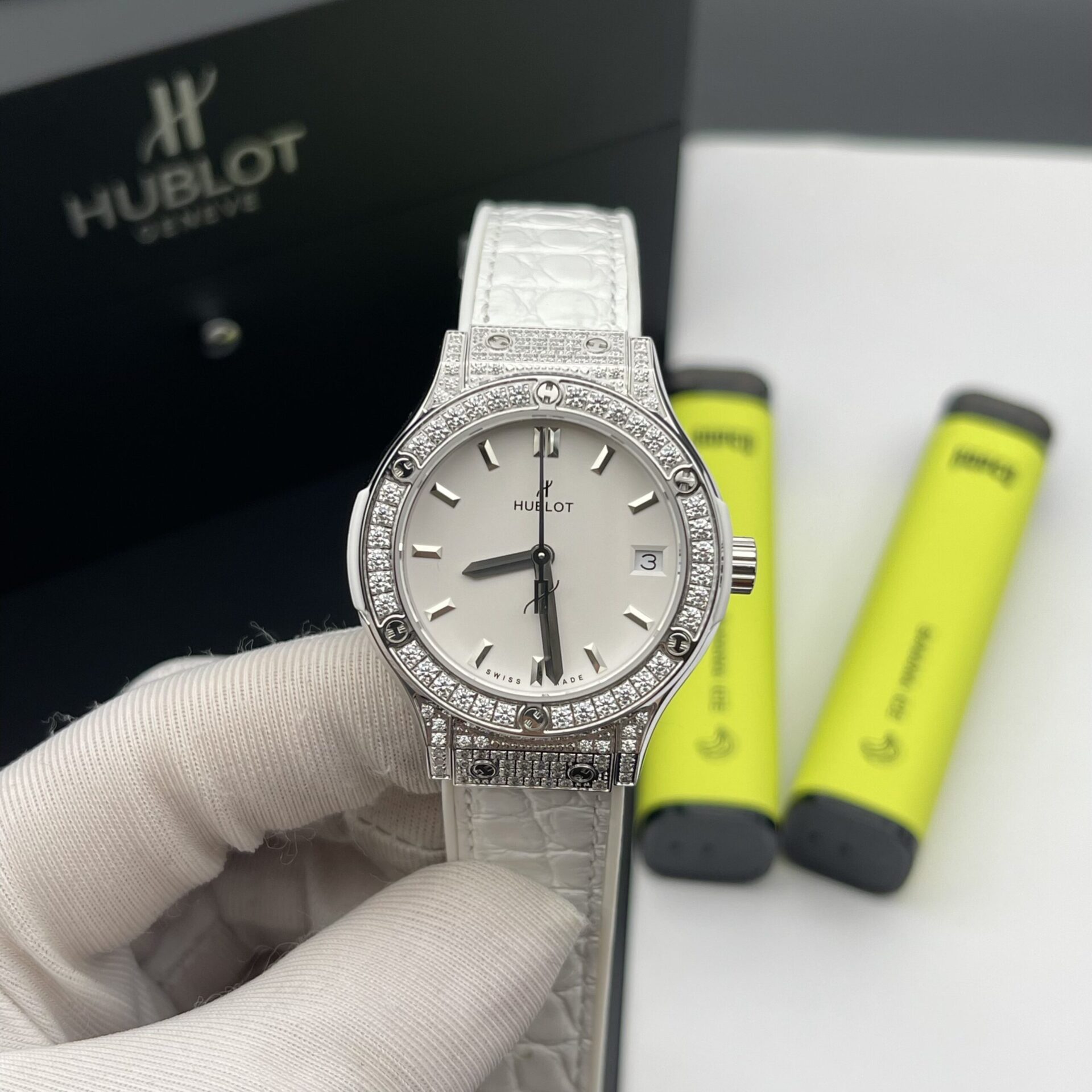 Hublot Replica Watches Classic Fusion Womens White Dial HB Factory 33mm - Top club