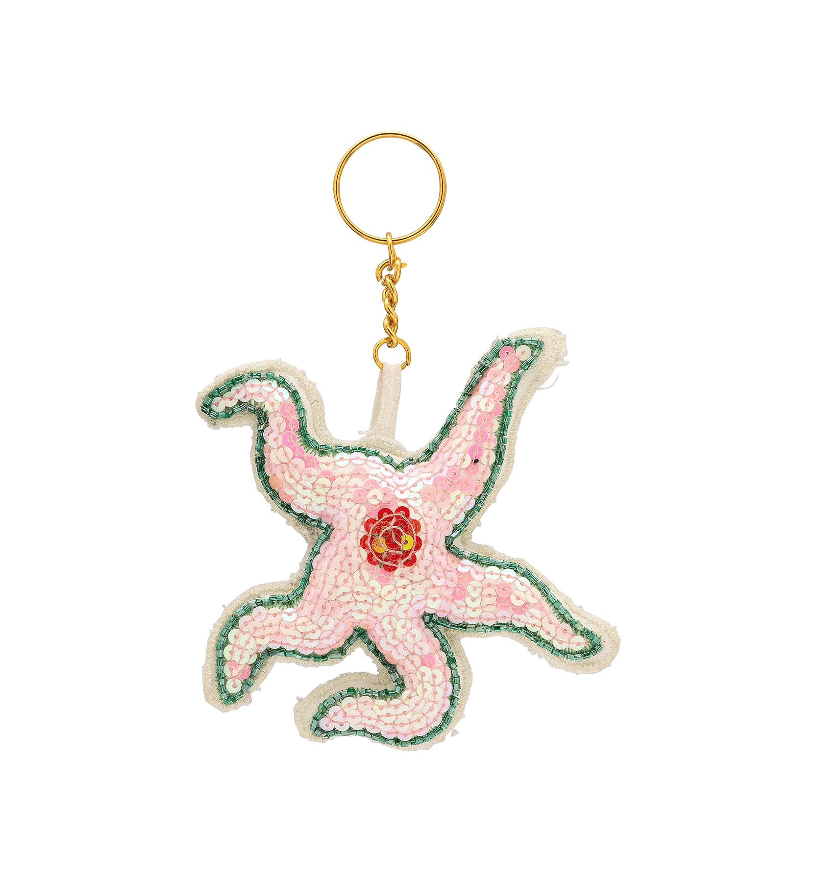 Rose Stella Marina Beaded Keychain