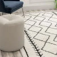 Flash Furniture Rectangular Bohemian Ivory Area Rug, 5' x 7'