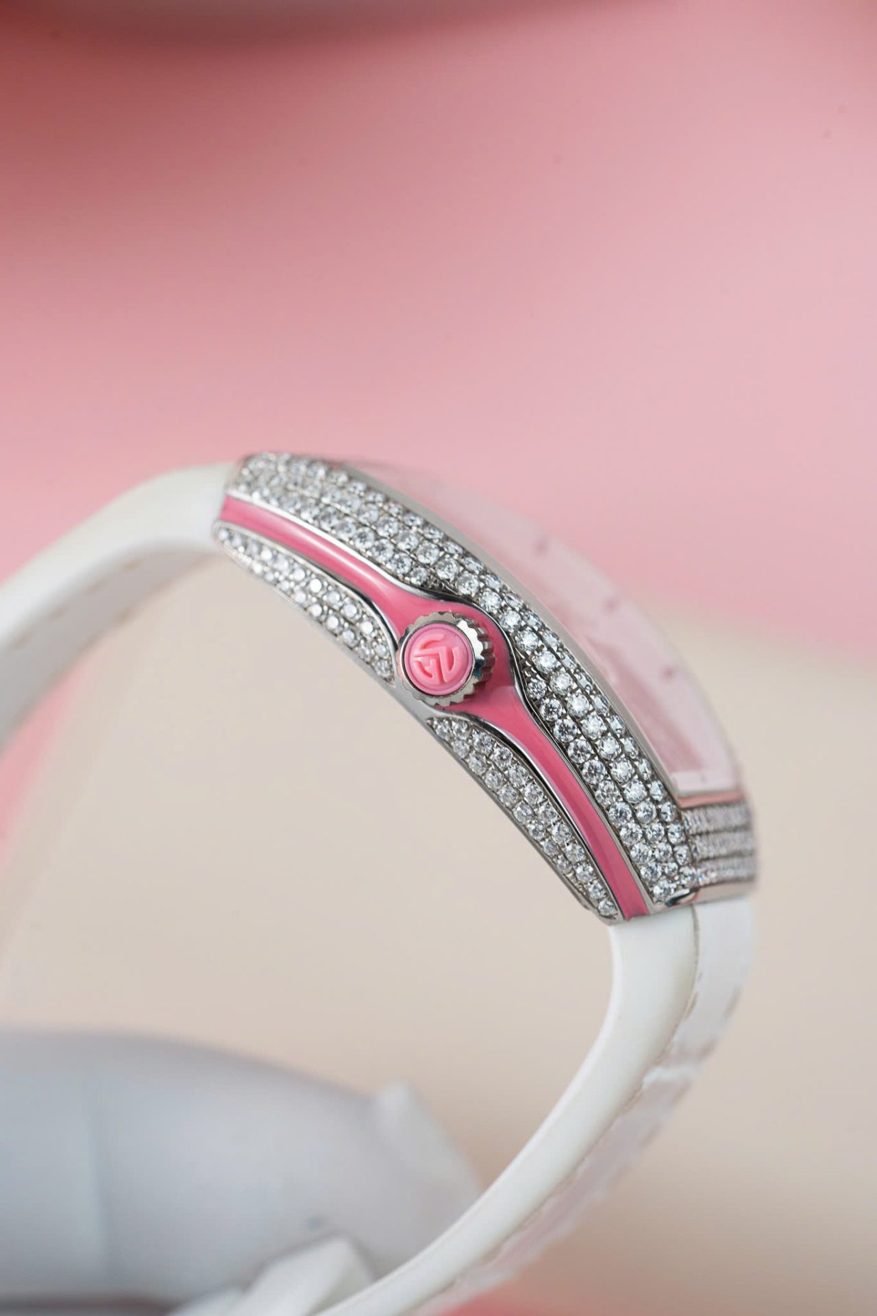 Franck Muller V32 Copies Watches Custom Diamonds Moissanite Hong Kong 36mm - Top club