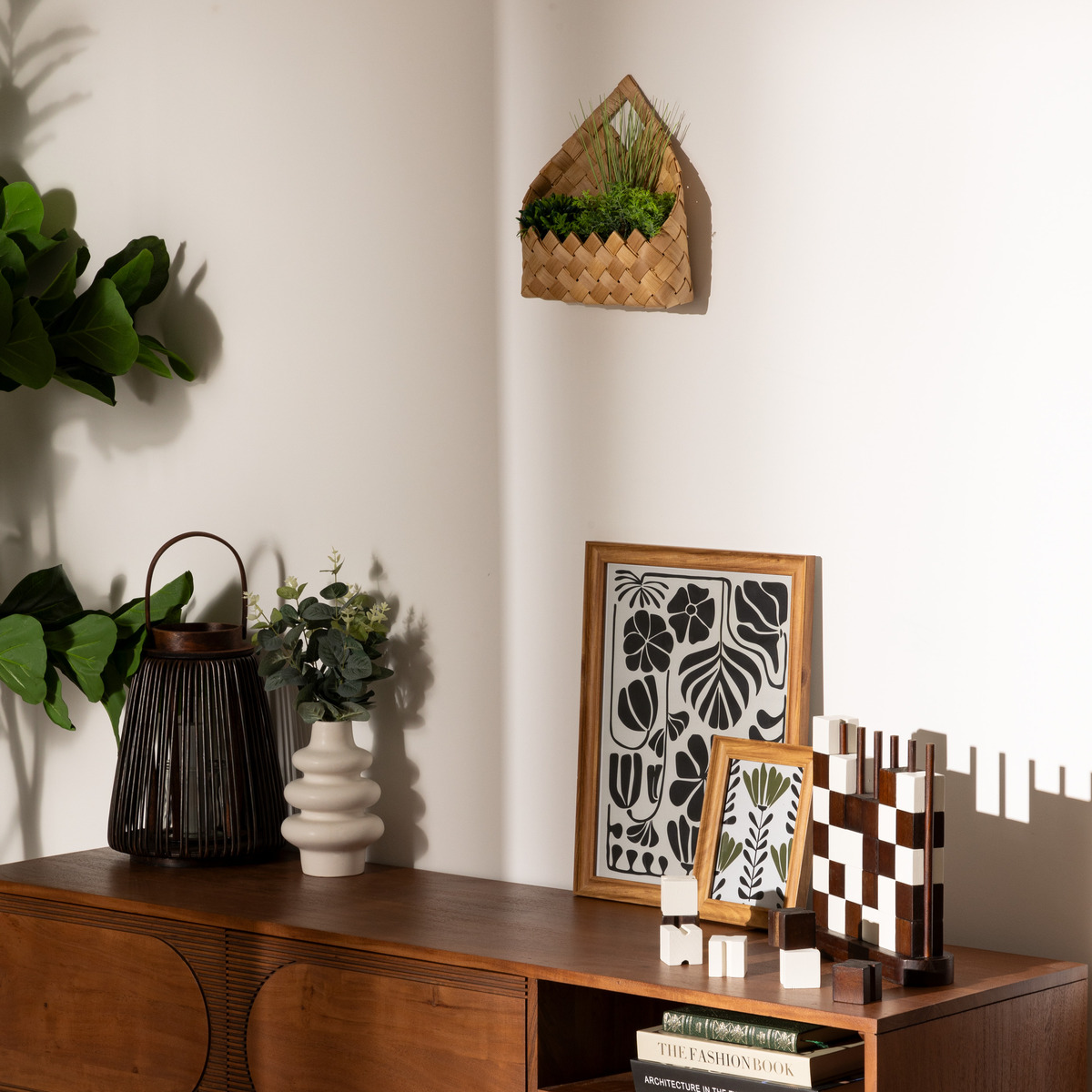 Hanging artificial plant "Jika" Multicolored, H. 27 cm